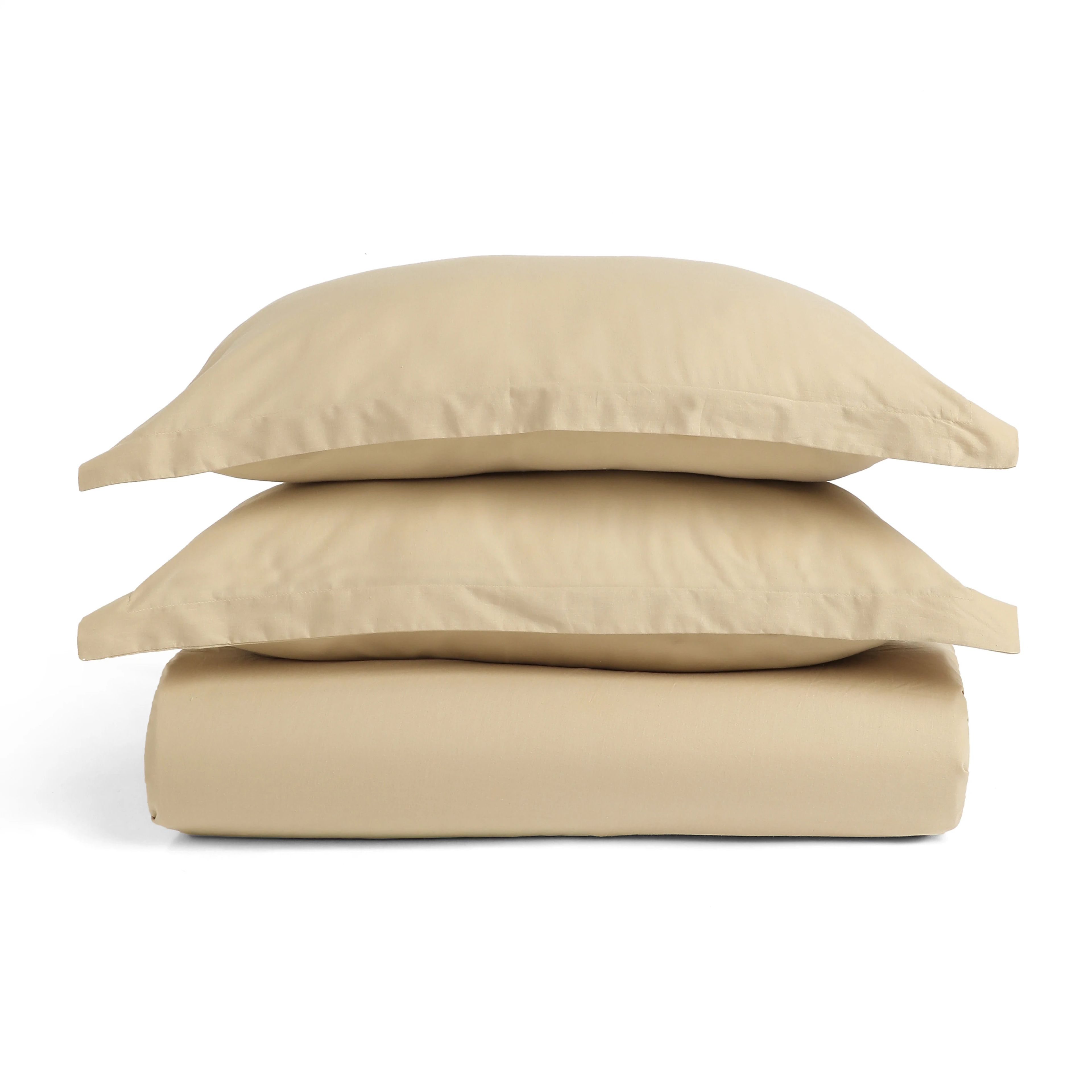 Paleto | Everyday Hues Solid Dyed Cotton Fitted Sheet Set-Beige