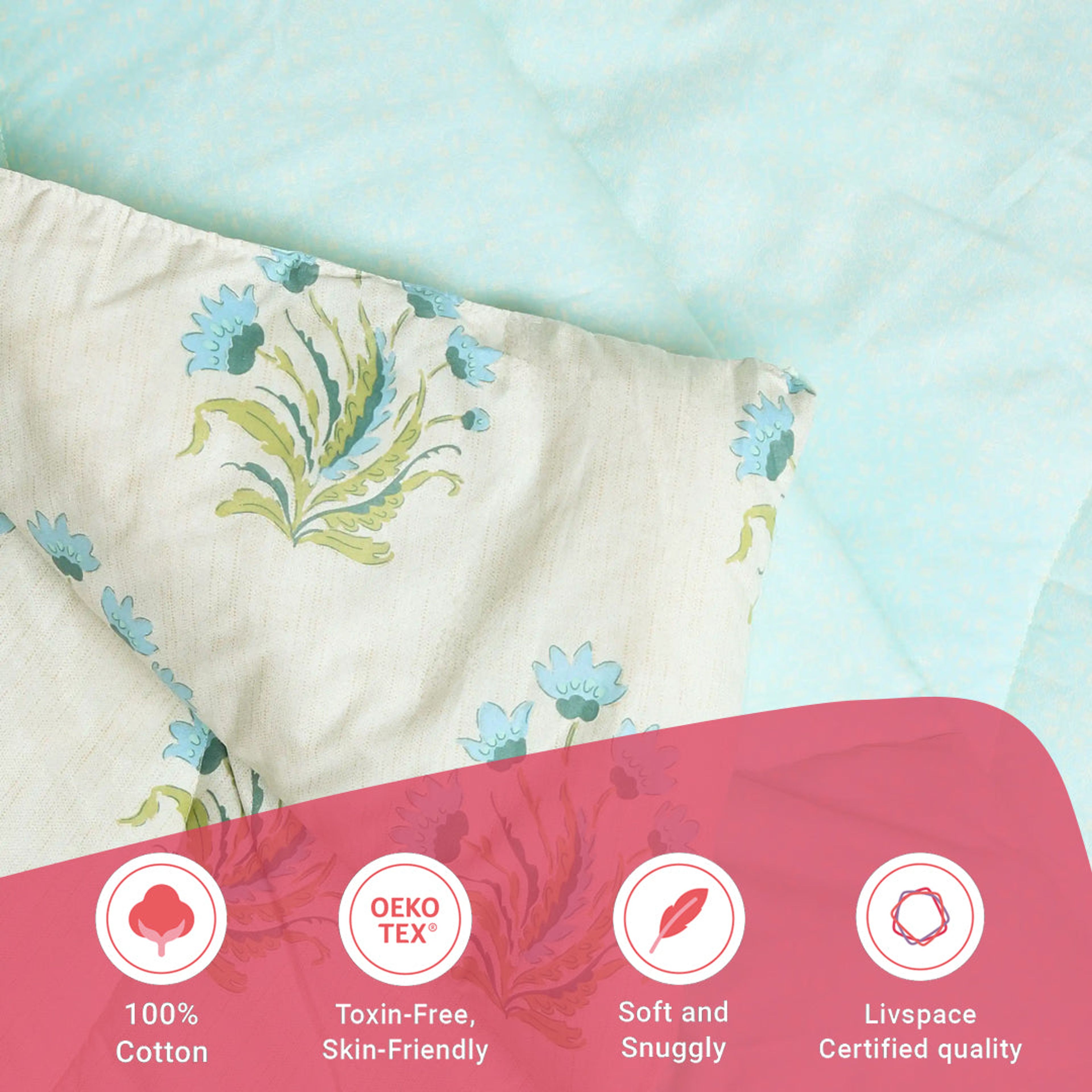 Chippa Lane | Contemporary Indian Print Design 240GSM Reversible Comforter for Extra Warmth-Indian Sage