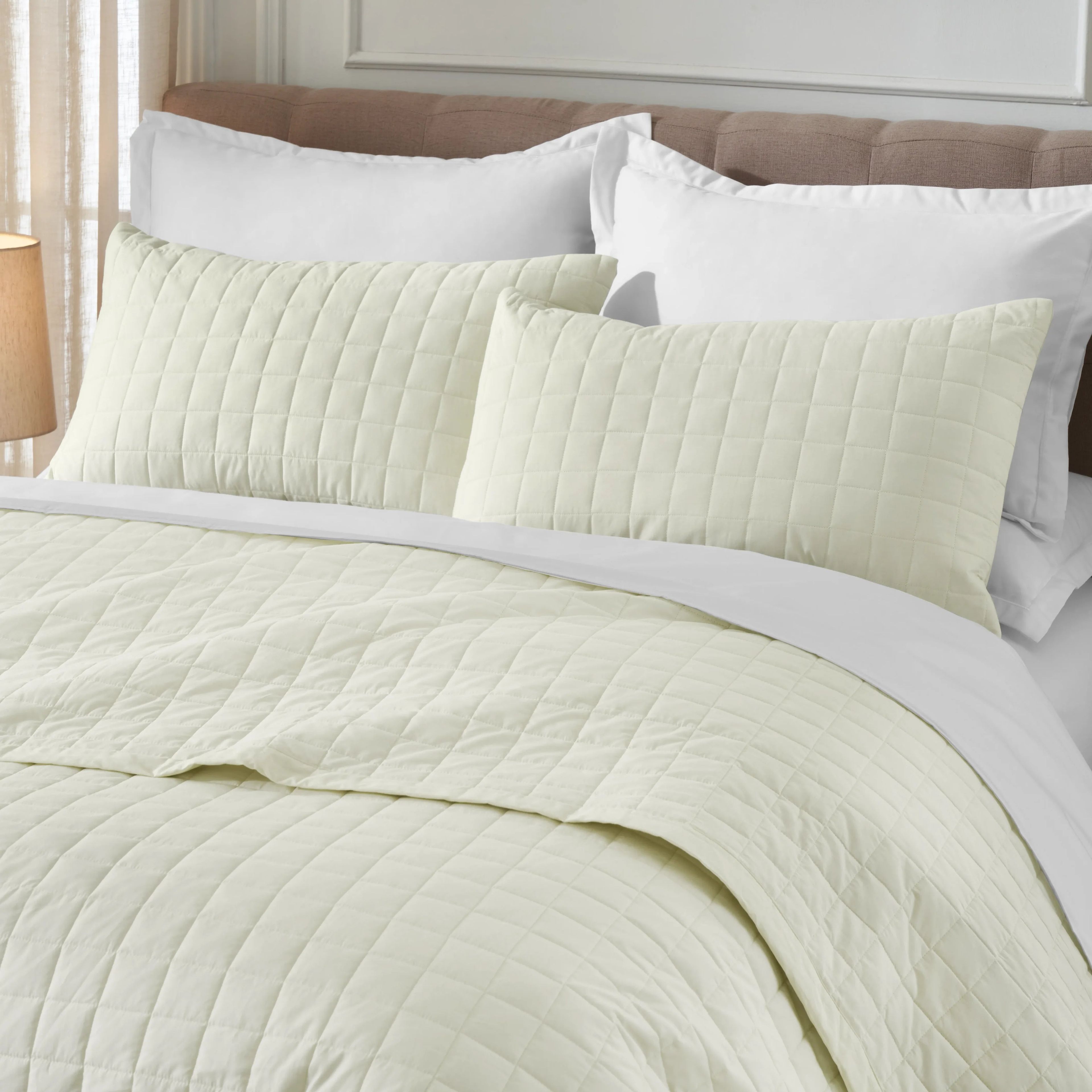 Nuvola | Luxurious Solid Dyed Box Quilted Cotton Bedcover Set
