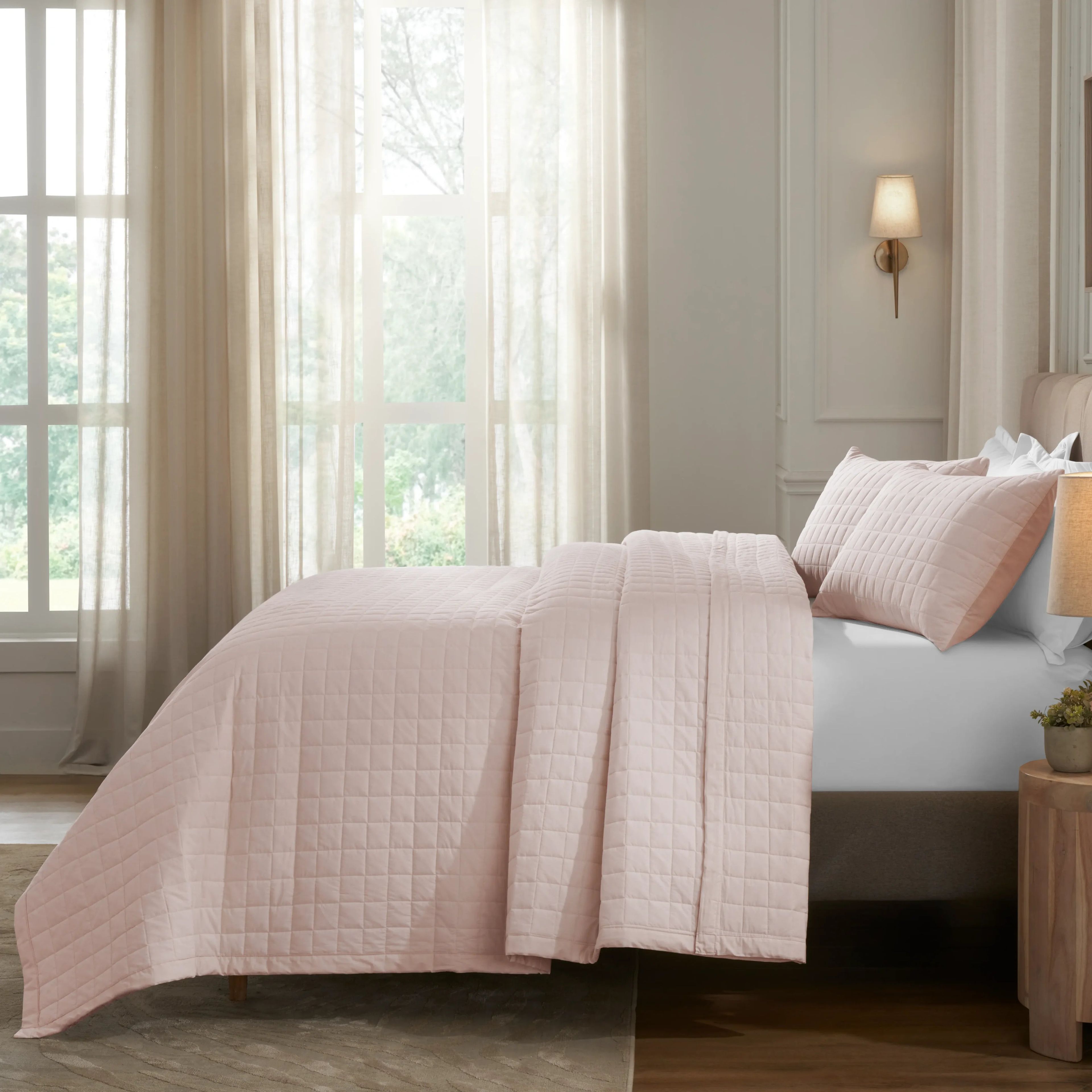 Nuvola | Luxurious Solid Dyed Box Quilted Cotton Bedcover Set