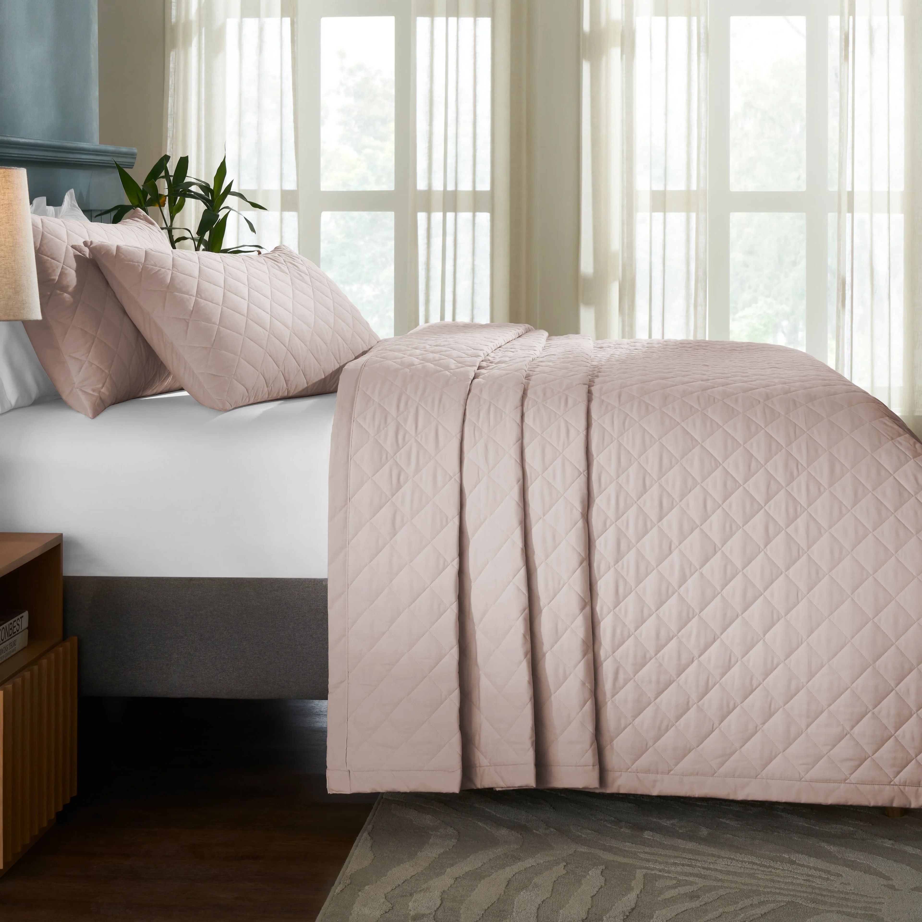 Nuvola | Luxurious Solid Dyed Diamond Quilted Cotton Bedcover Set