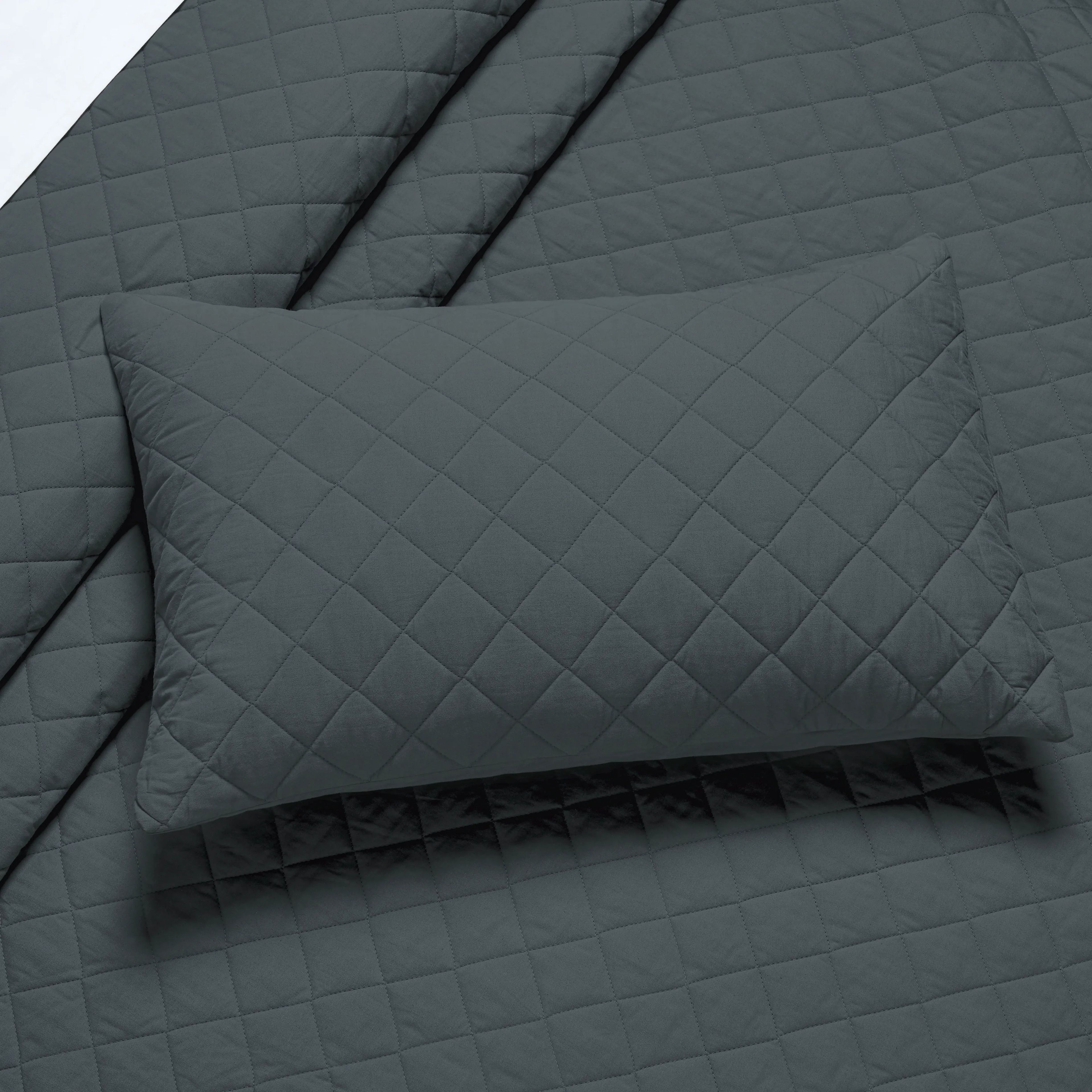 Nuvola | Luxurious Solid Dyed Diamond Quilted Cotton Bedcover Set