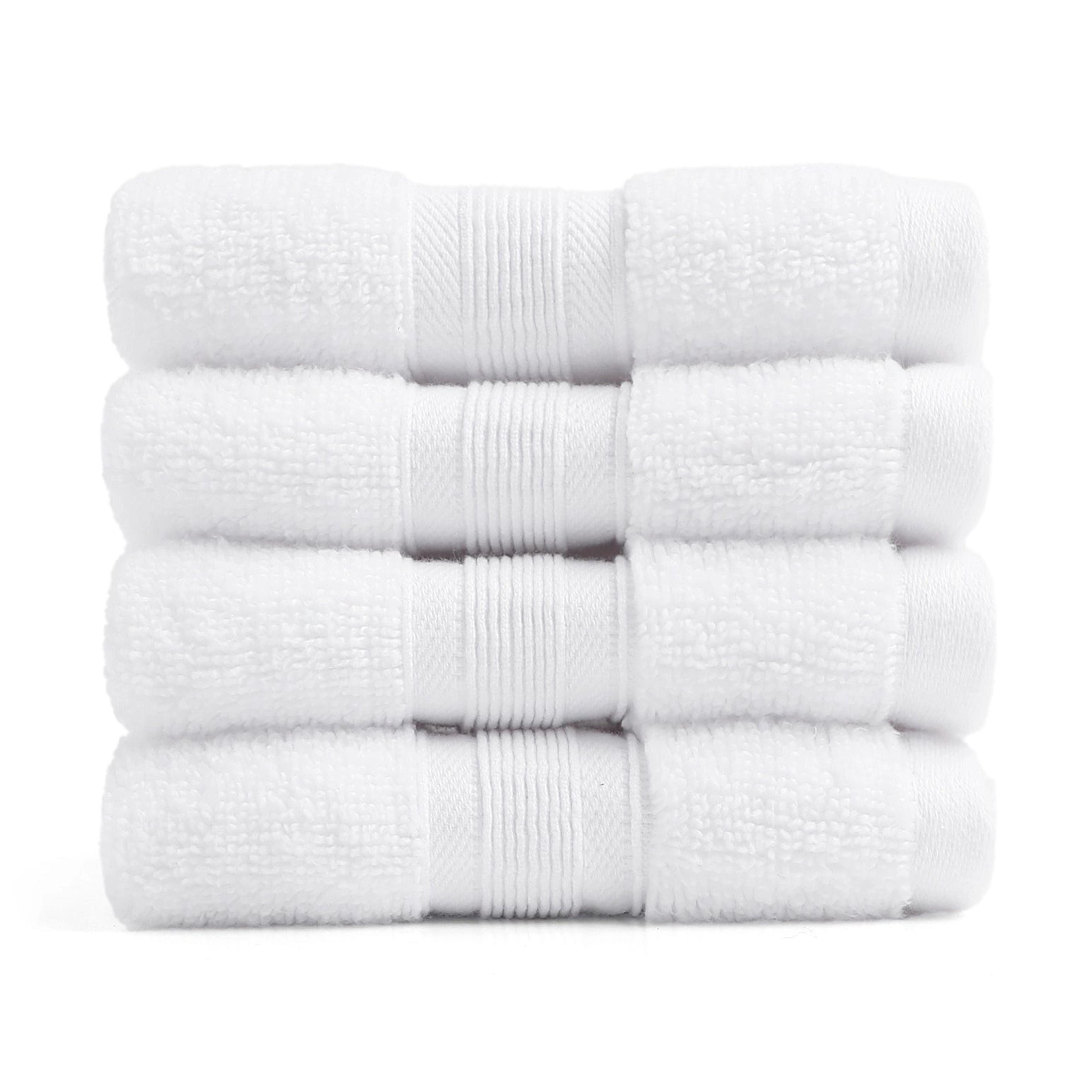 Pelushe | Super Absorbent & Luxurious Zero Twist Cotton Terry Face Towels | Set of 4