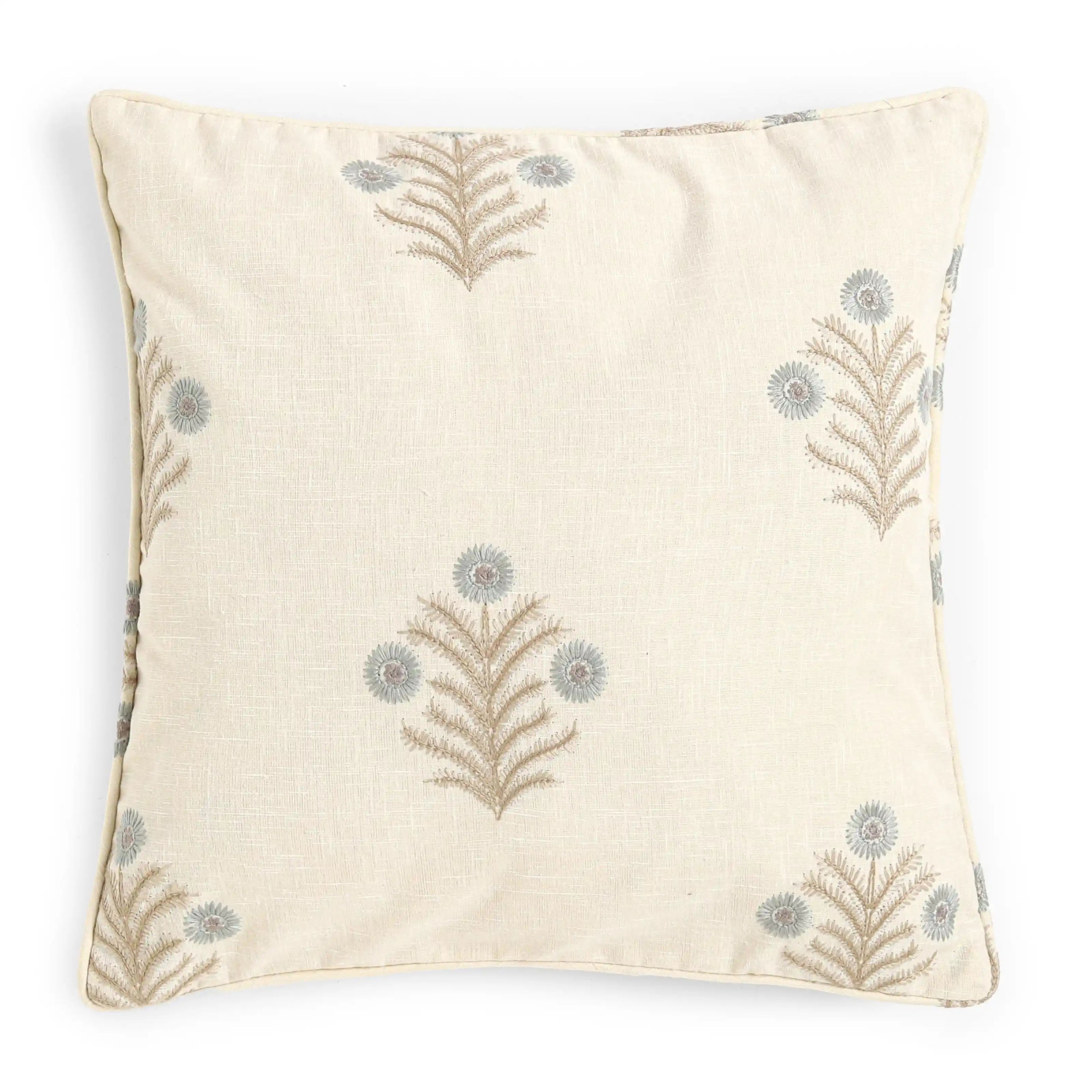 Vissencia Embroidered Cushion Cover | Threaded Bloom
