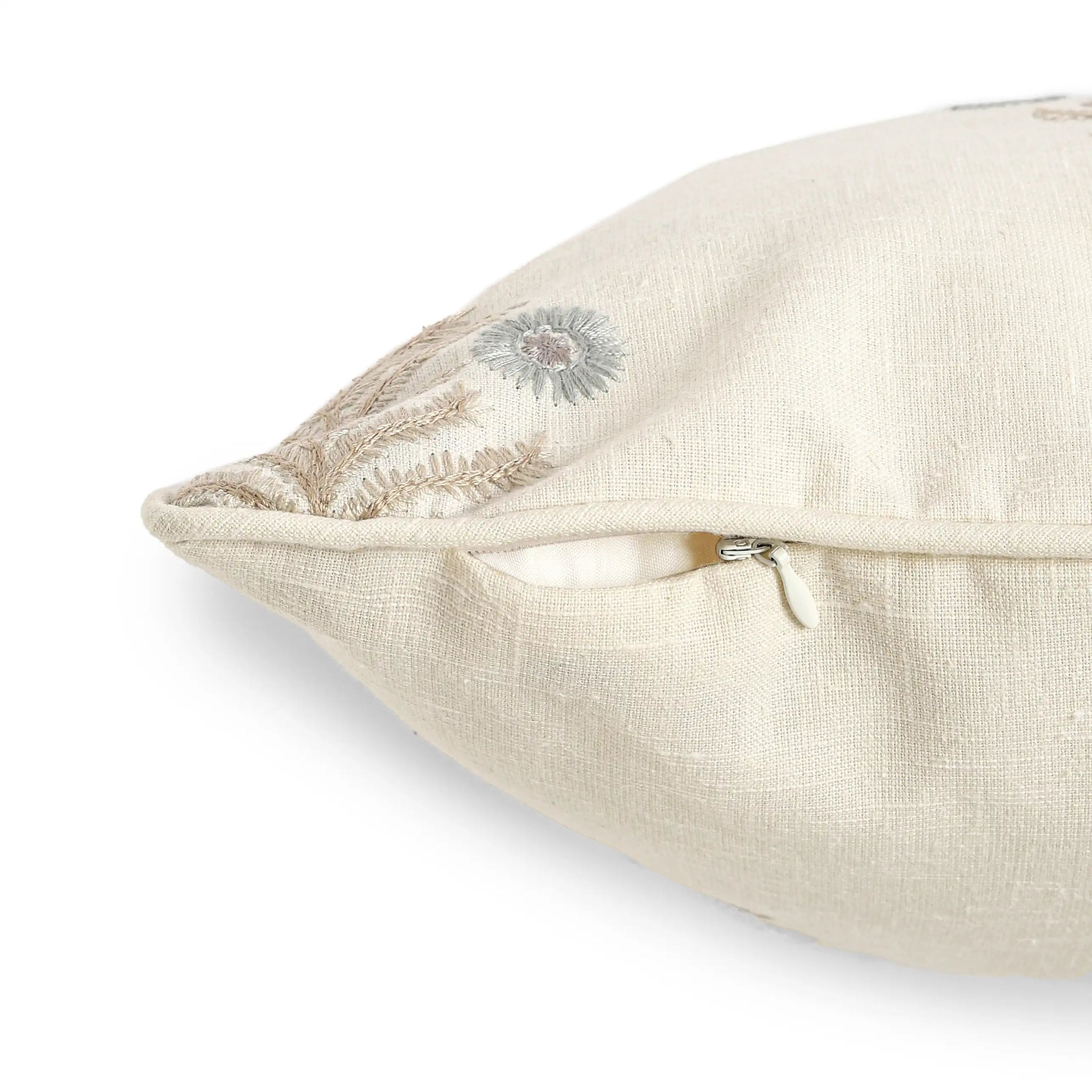 Vissencia Embroidered Cushion Cover | Threaded Bloom