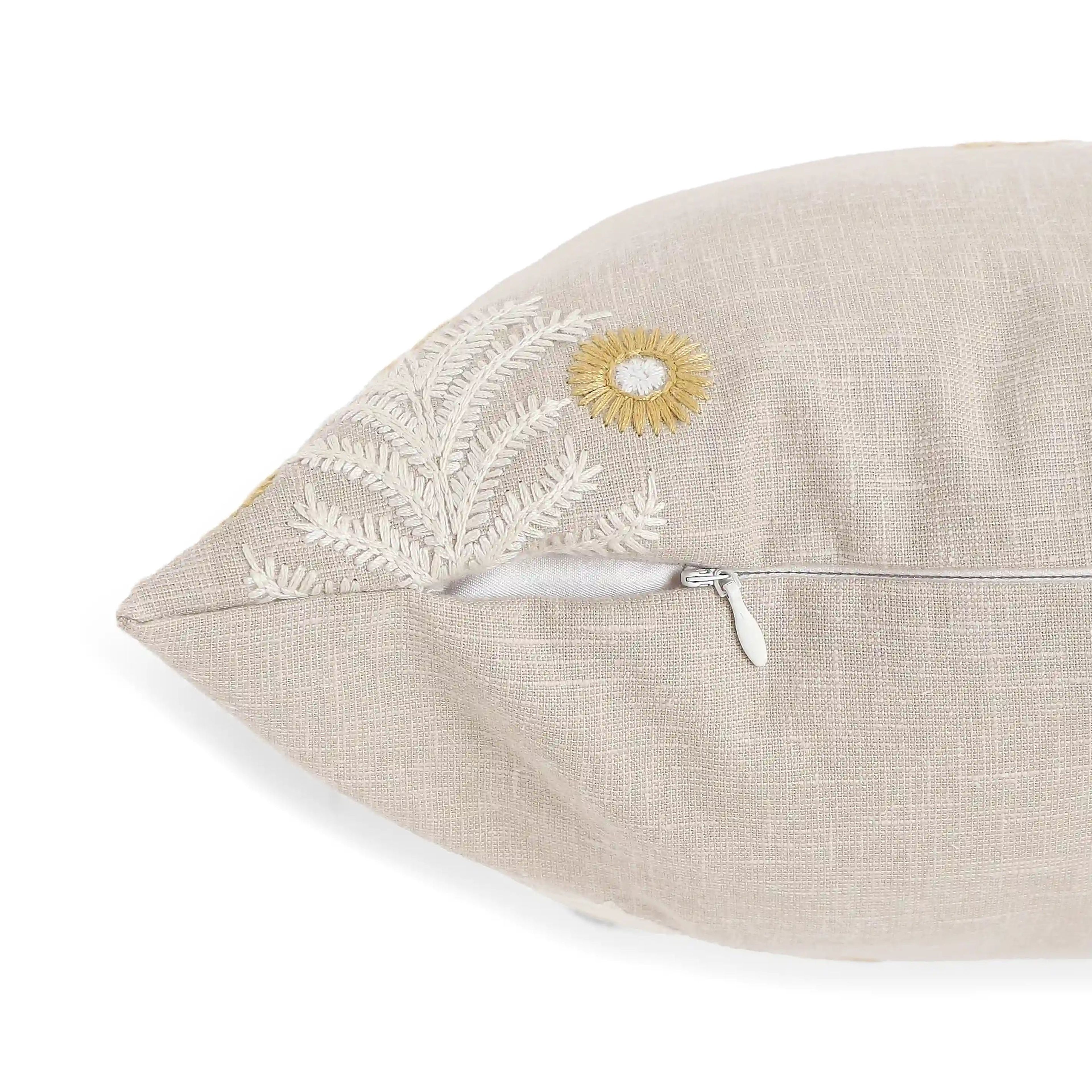 Vissencia Embroidered Cushion Cover | Threaded Bloom