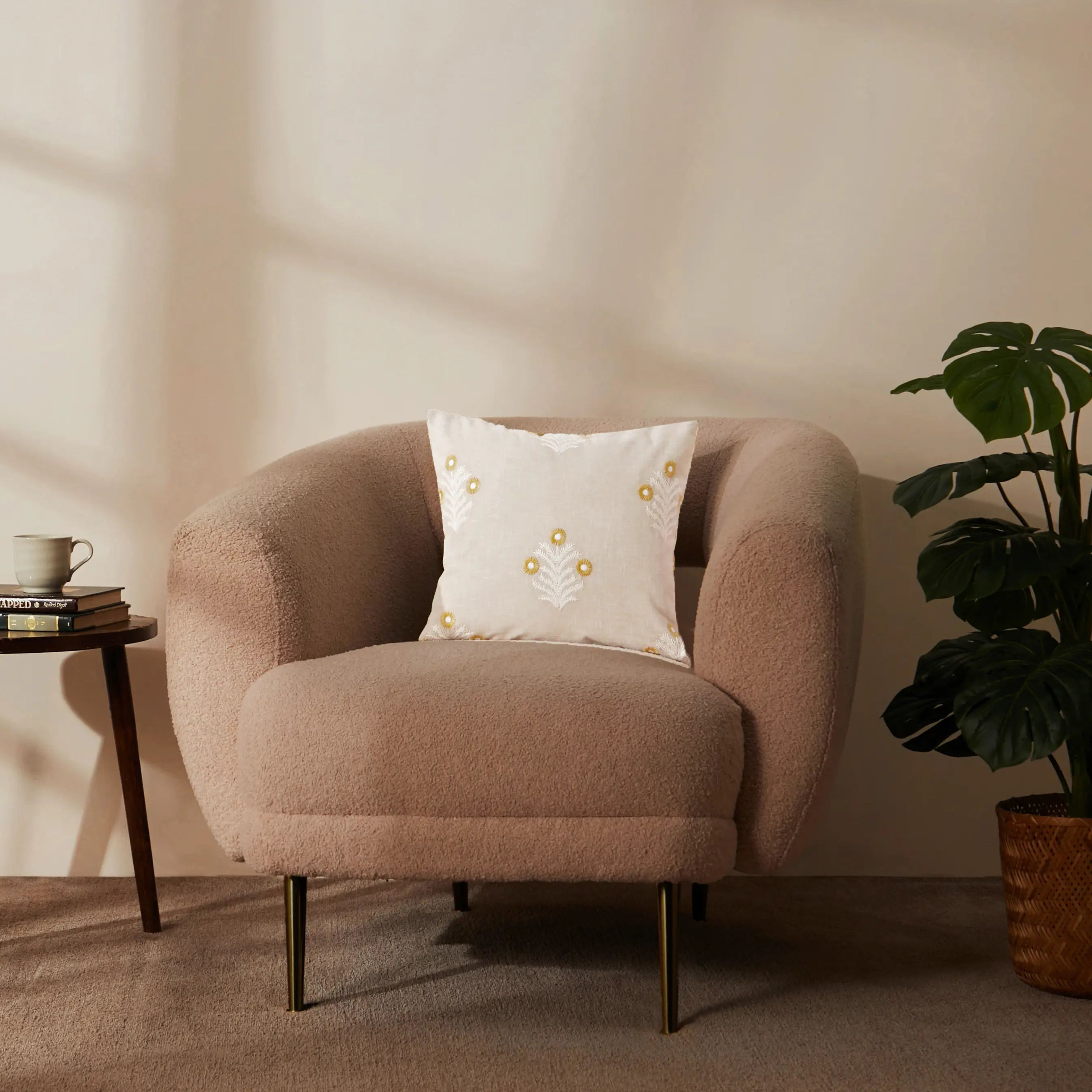 Vissencia Embroidered Cushion Cover | Threaded Bloom