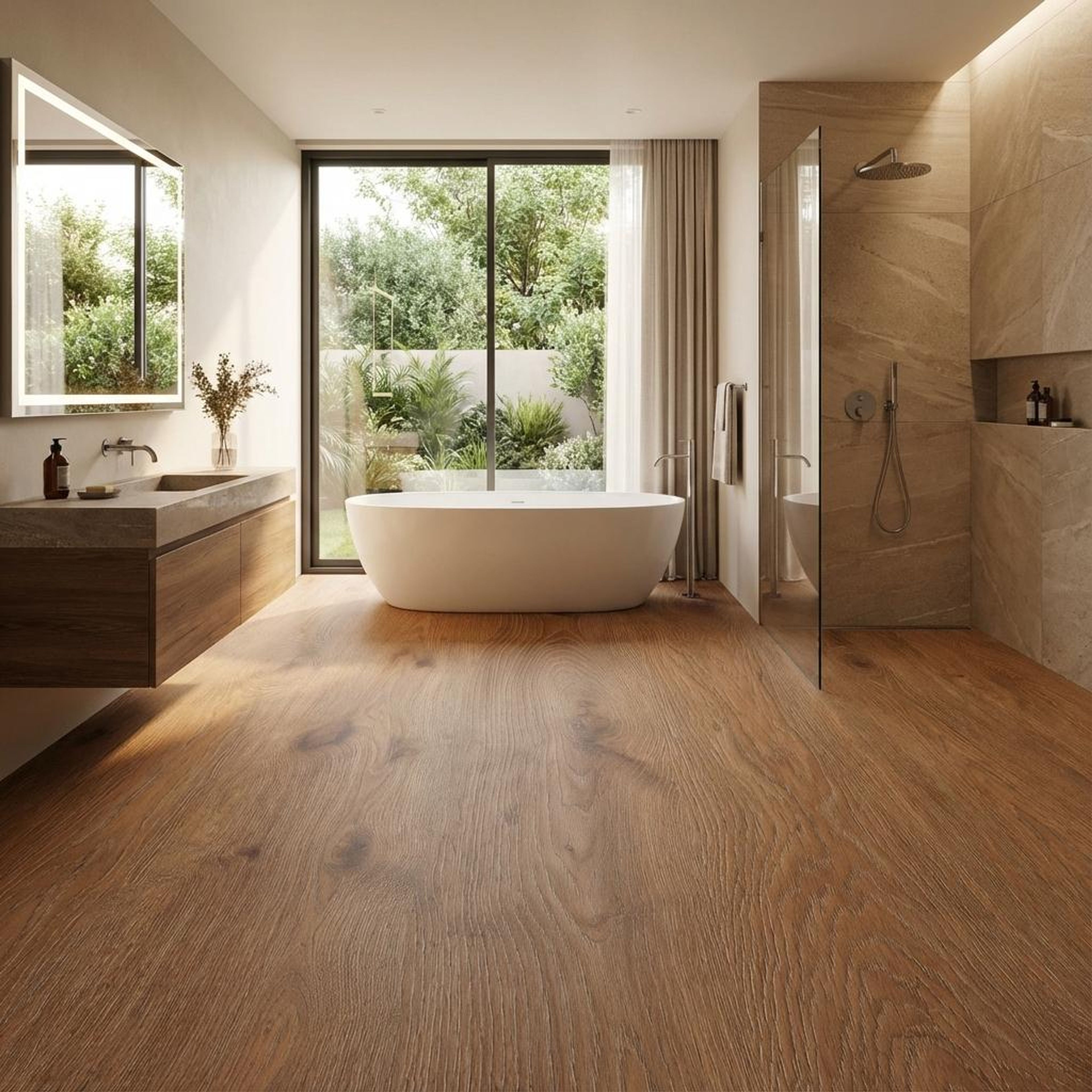 Teak Honey Plank, Teak Dark Brown, Wood, Tiles - Vitrified - Full Body, 4 x 2 ft, 9 mm