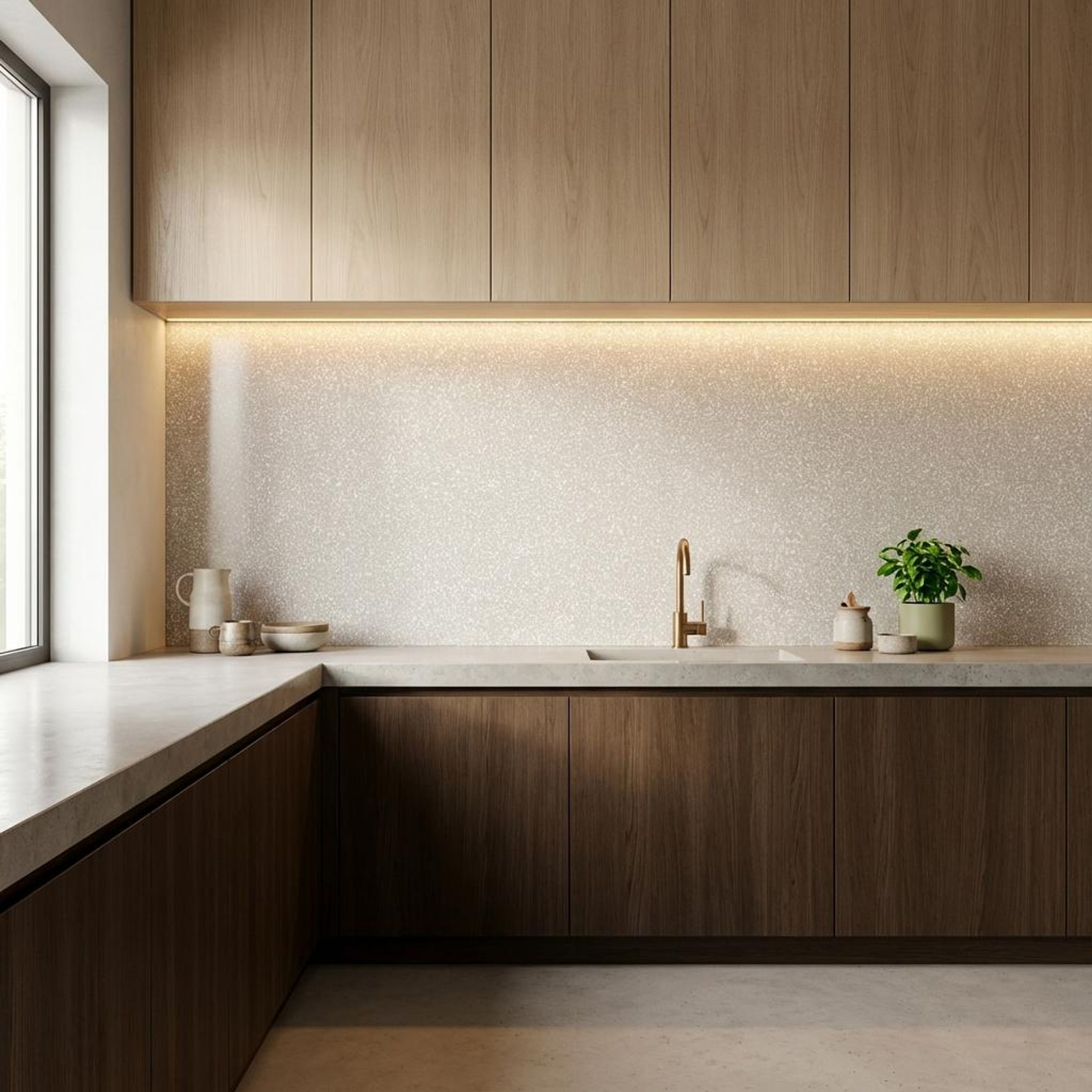 Venetian Fine Sterling, Champagne White, Terrazzo, Tiles - Vitrified - Full Body, 4 x 2 ft, 9 mm