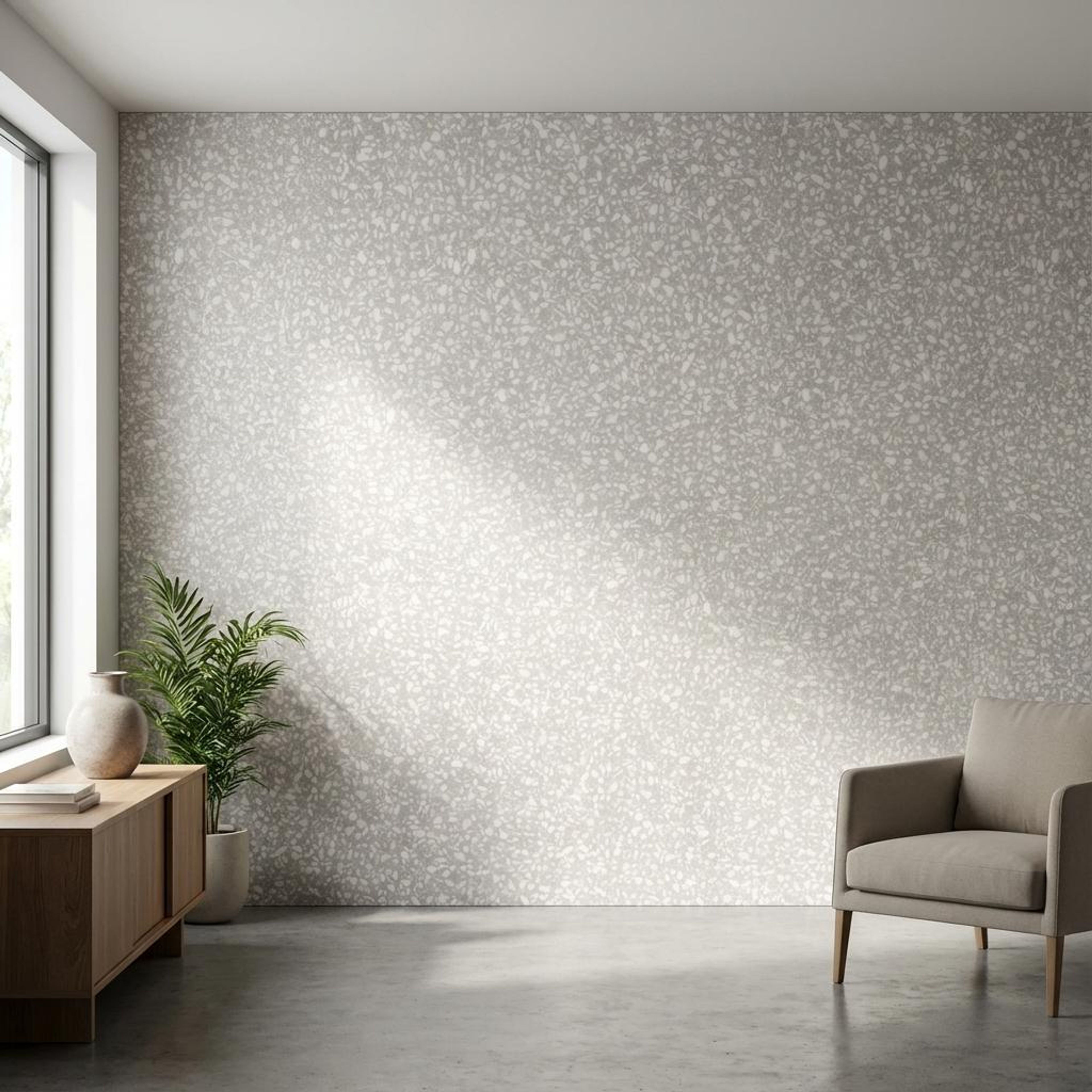 Venetian Fine Sterling, Champagne White, Terrazzo, Tiles - Vitrified - Full Body, 4 x 2 ft, 9 mm