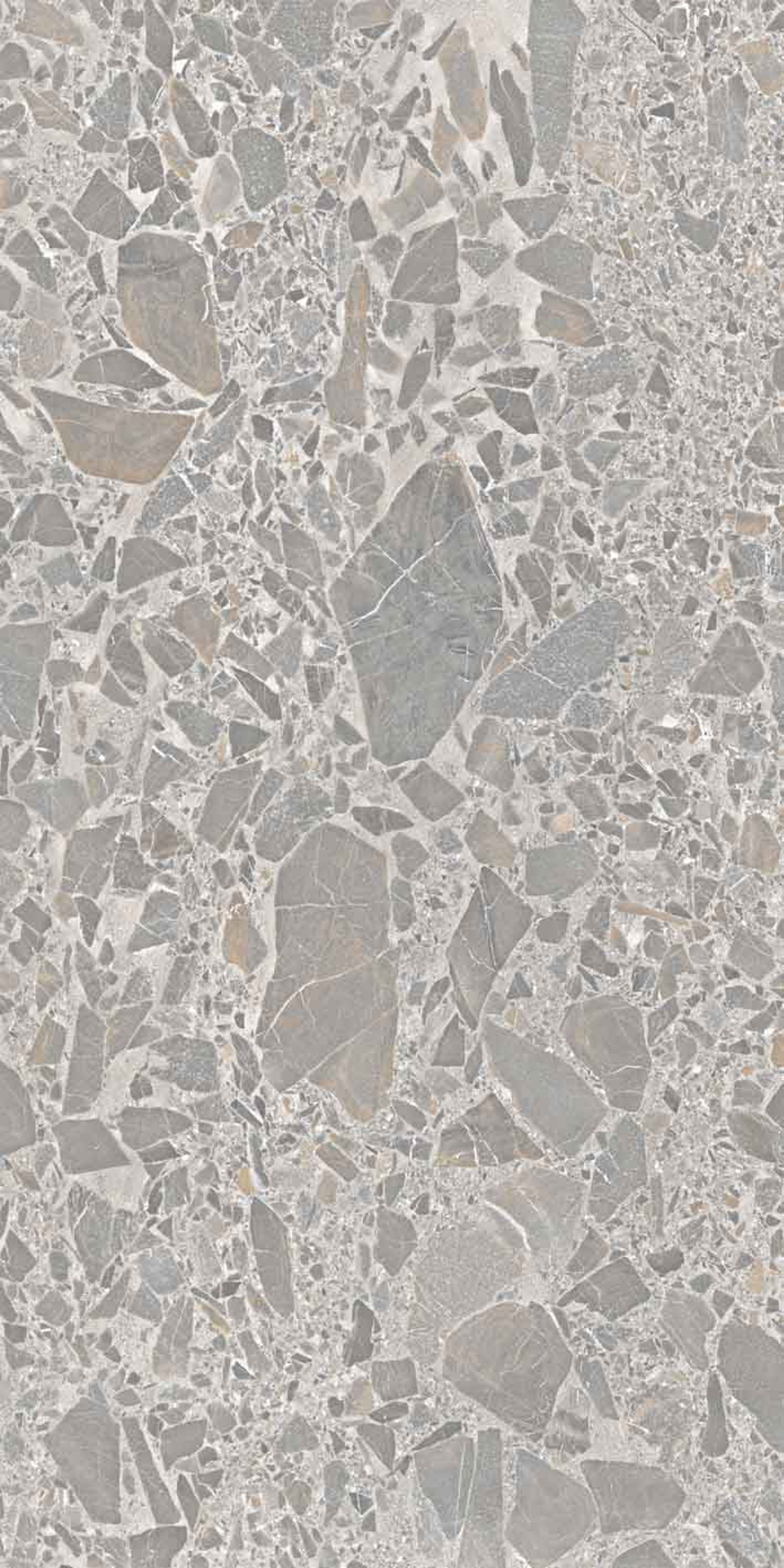Venetian Classic Sterling, Stone Grey, Terrazzo, Tiles - Vitrified - Full Body, 4 x 2 ft, 9 mm