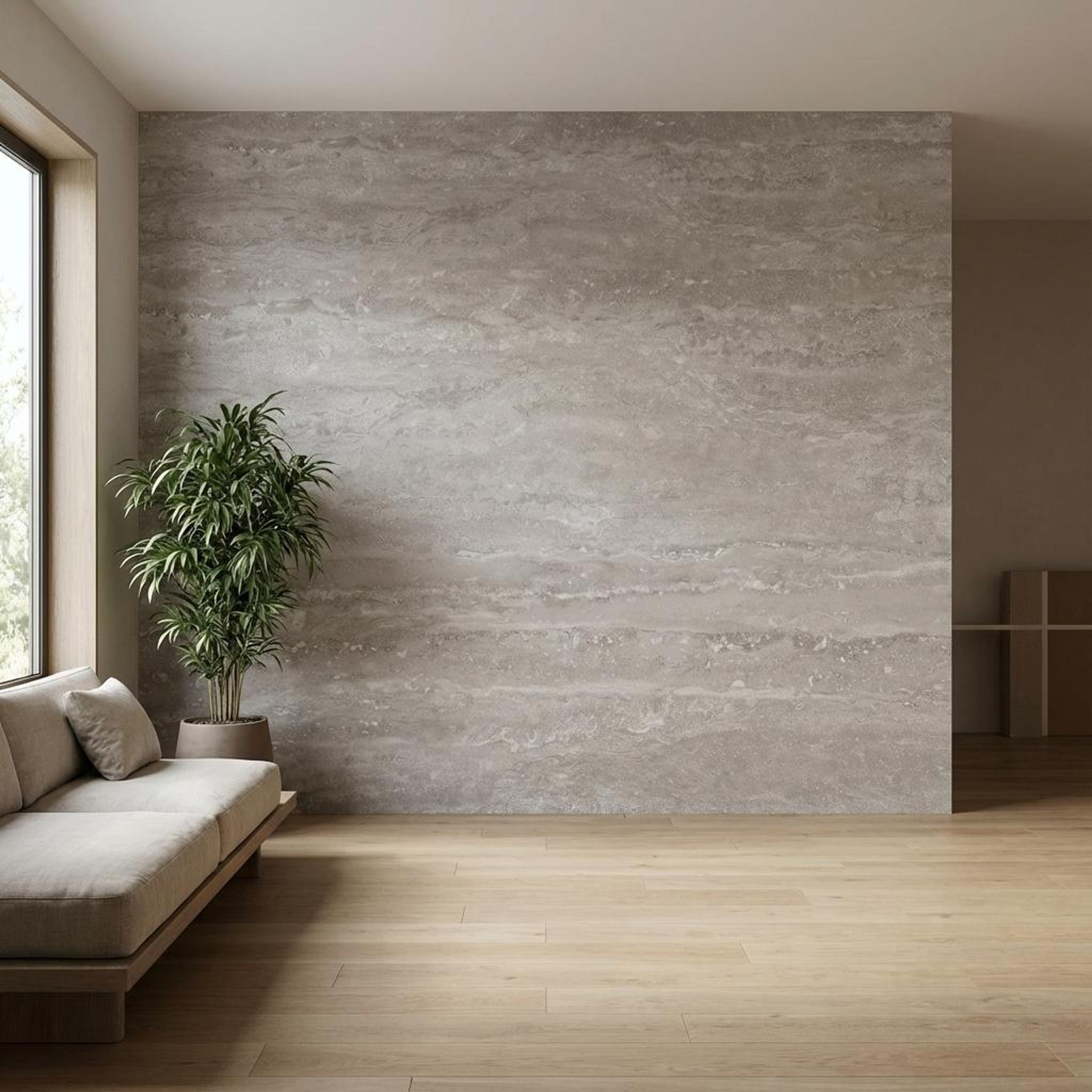 Mystical Virtue, Gray, Stone, Tiles - Vitrified - Full Body, 4 x 2 ft, 9 mm