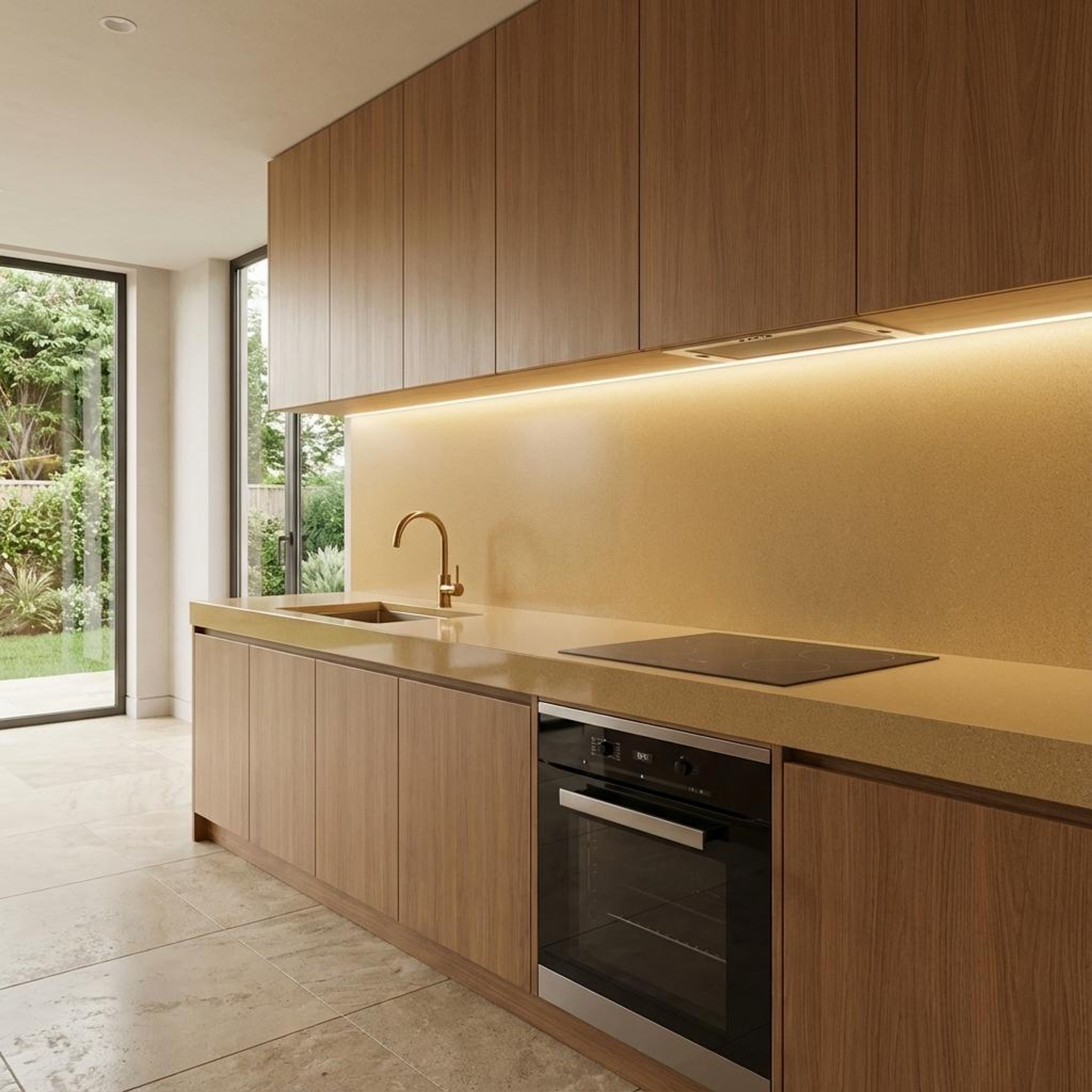 Warm Terracotta, Gold, Plain, Tiles - Vitrified - Full Body, 1 x 1 ft, 10 mm