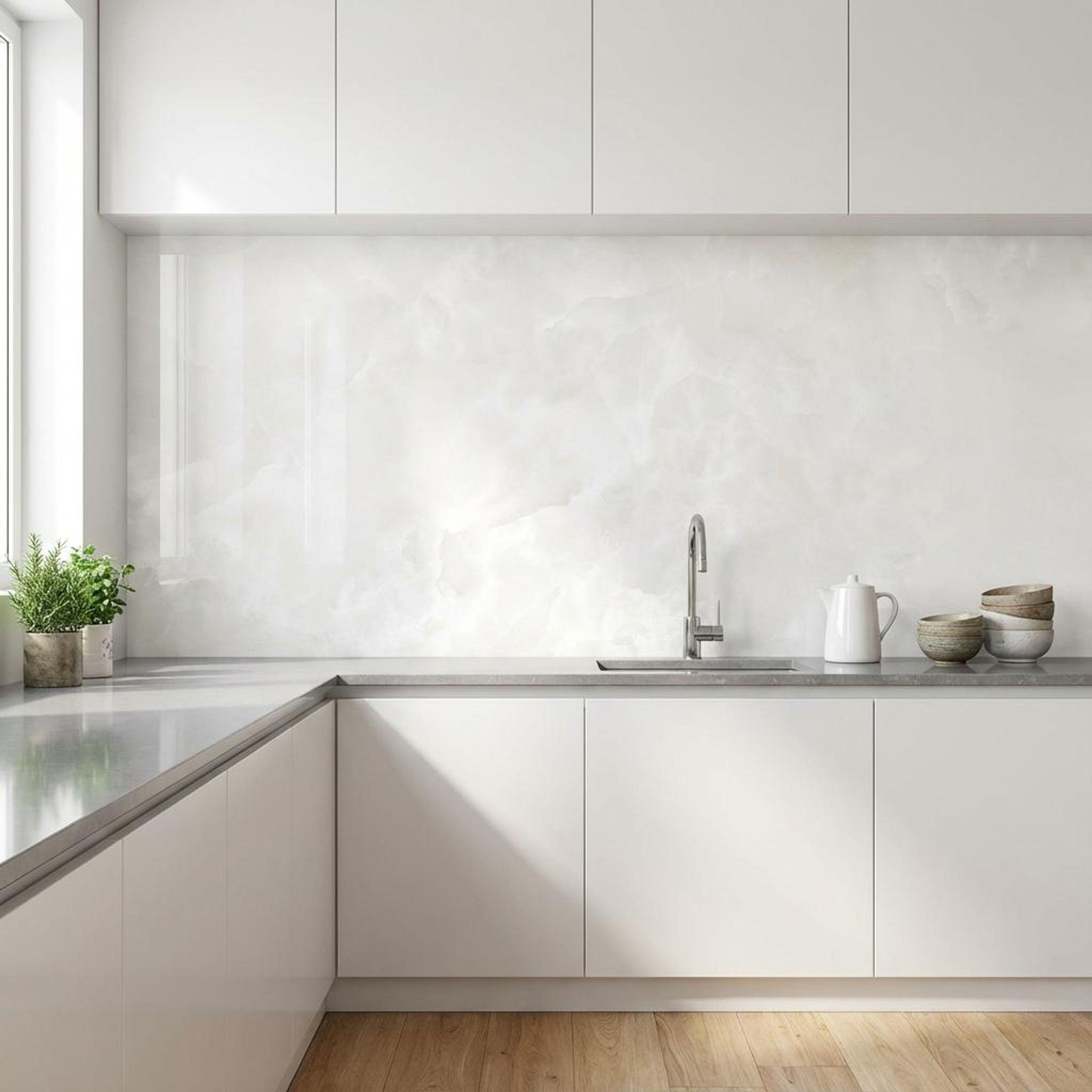 Imperial Pearl Marble, Champagne White, Marble, Tiles - Vitrified - Full Body, 2 x 1 ft, 9 mm