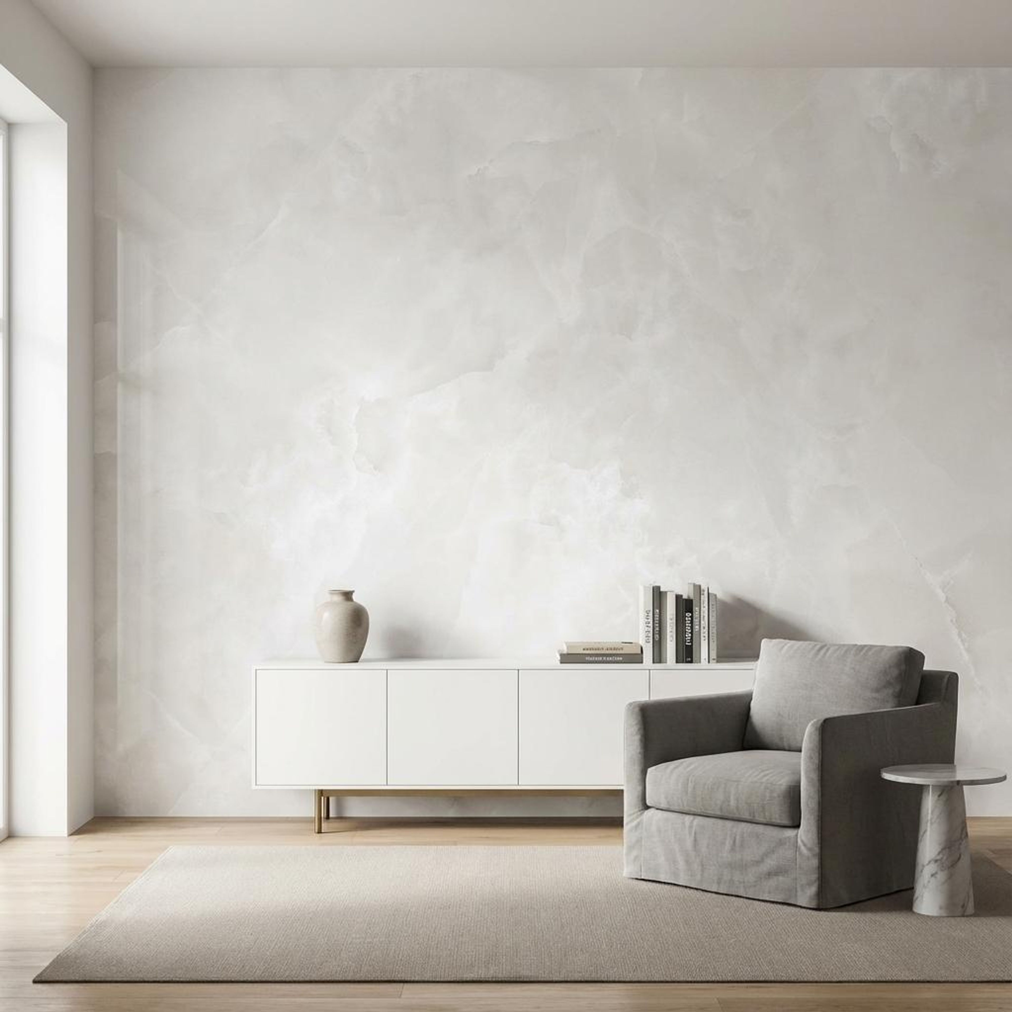 Imperial Pearl Marble, Champagne White, Marble, Tiles - Vitrified - Full Body, 2 x 1 ft, 9 mm