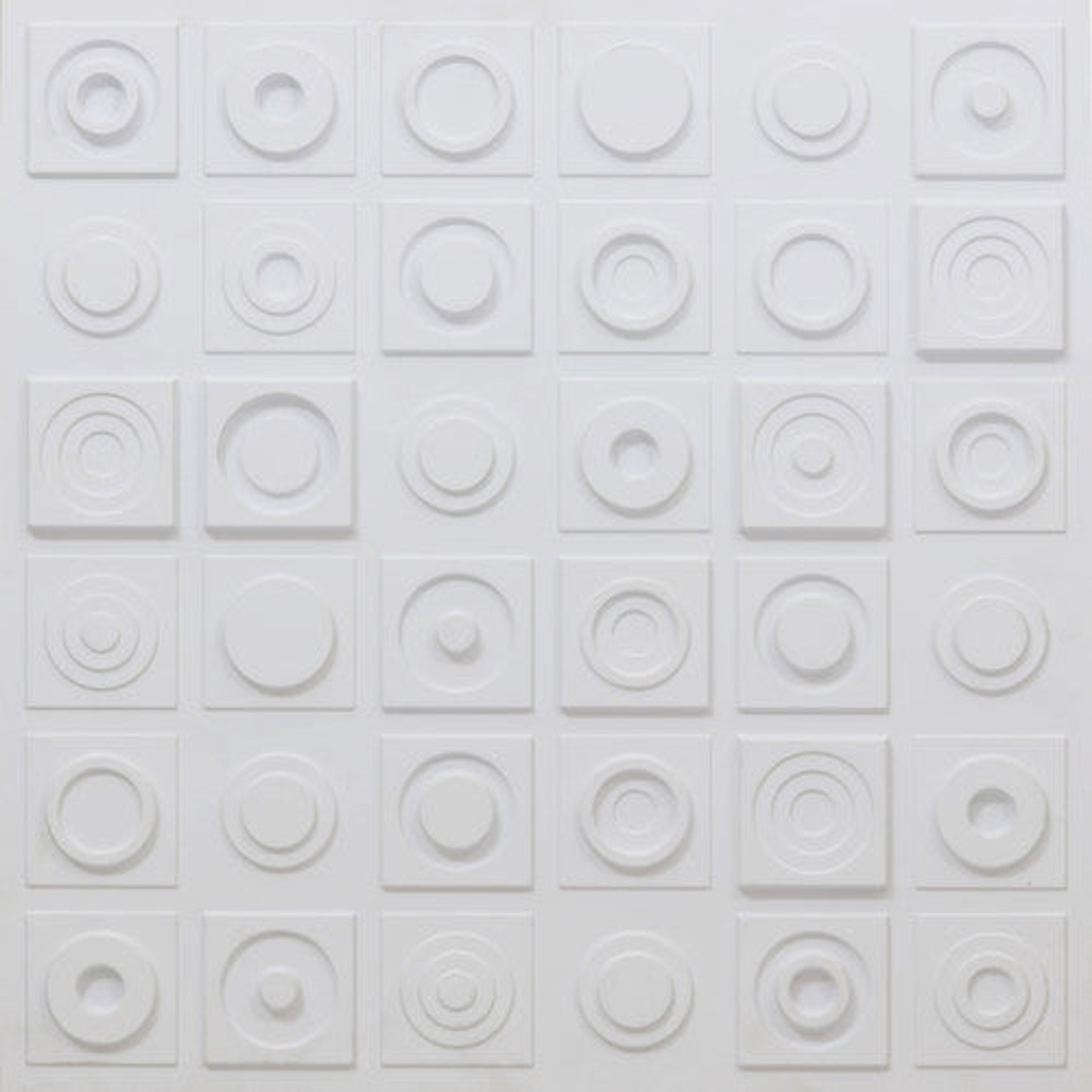 Create Sandstone - Greek Geometric - Beige, Brown - Decorative Ceiling Panel - 2 ft x 2 ft