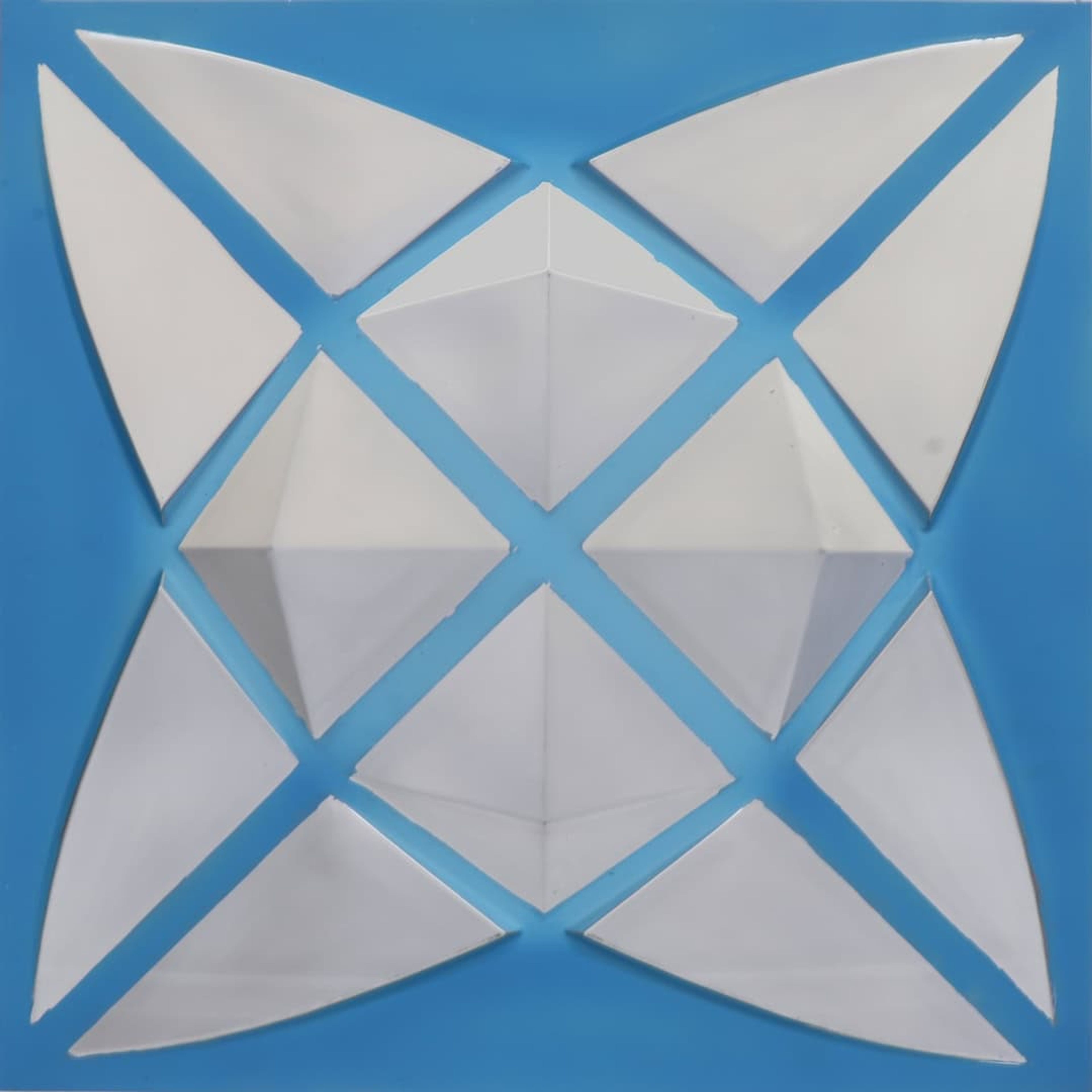 Gallery Blue Dove - Himalayan Rock Imprint - Blue, Grey - Decorative Ceiling Panel - 2 ft x 2 ft