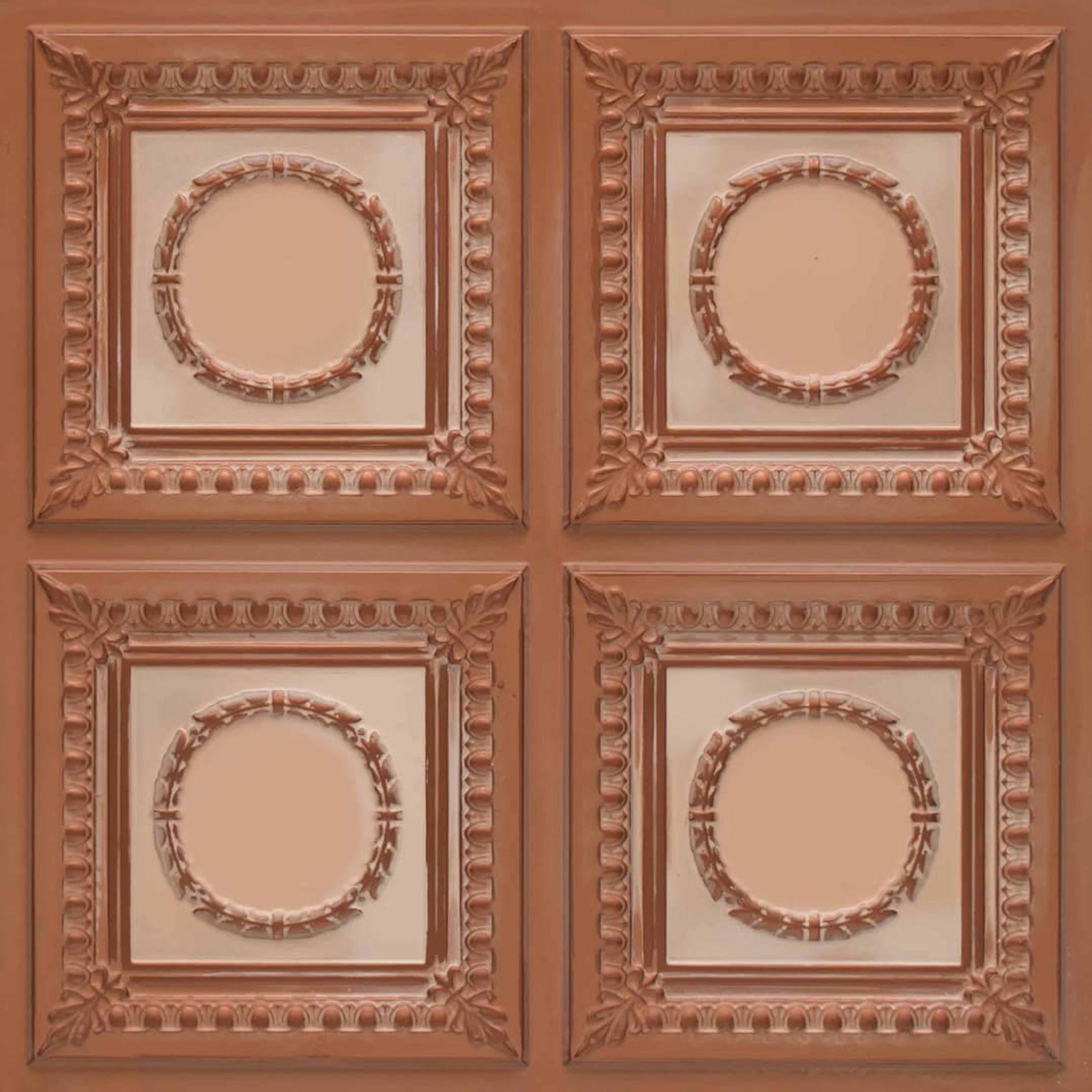 Geometric Sandstone - Persian Motifs - Beige, Brown - Decorative Ceiling Panel - 2 ft x 2 ft