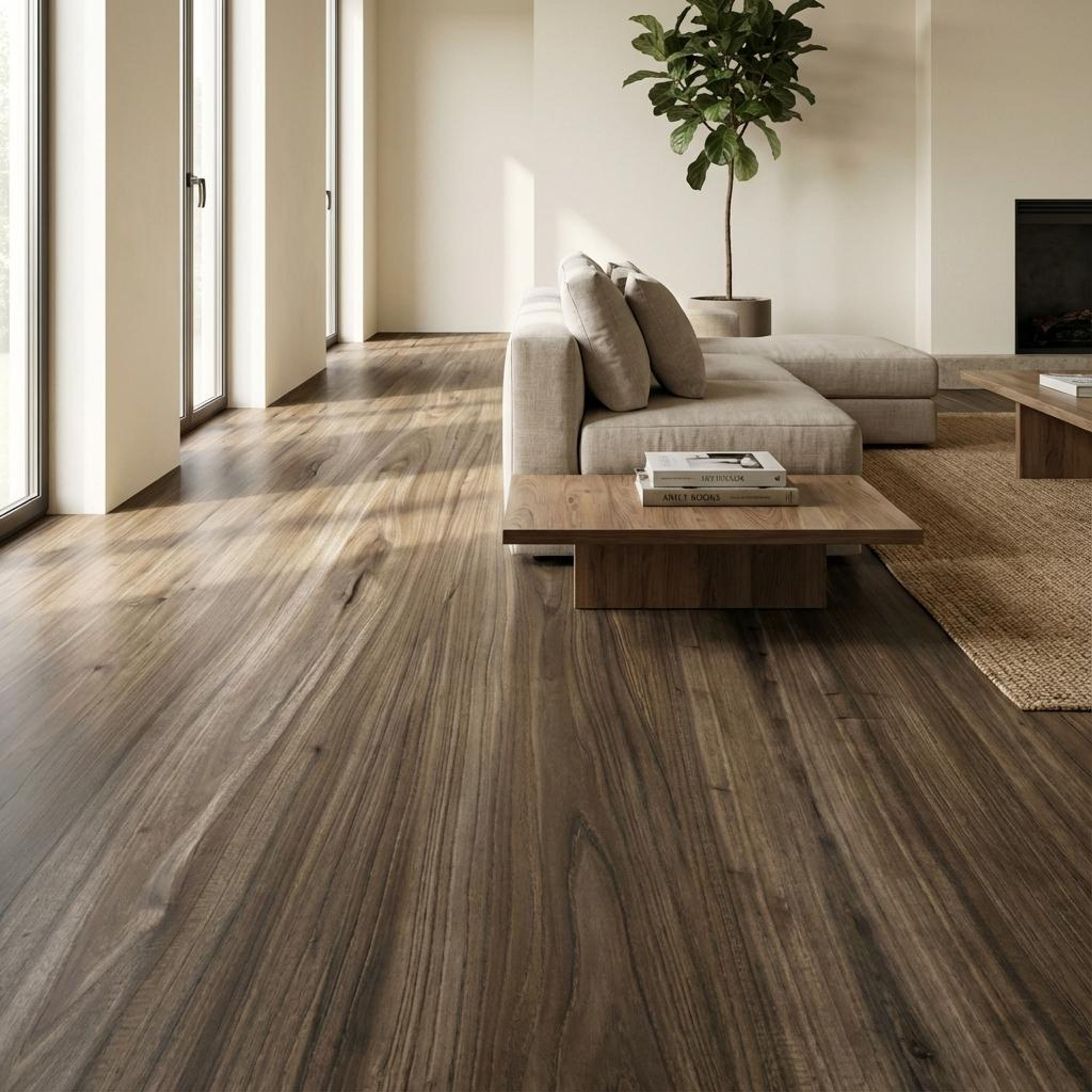 Maple Honey Plank, Ash Brown, Wood, Tiles - Vitrified - Full Body, 4 x 2 ft, 9 mm