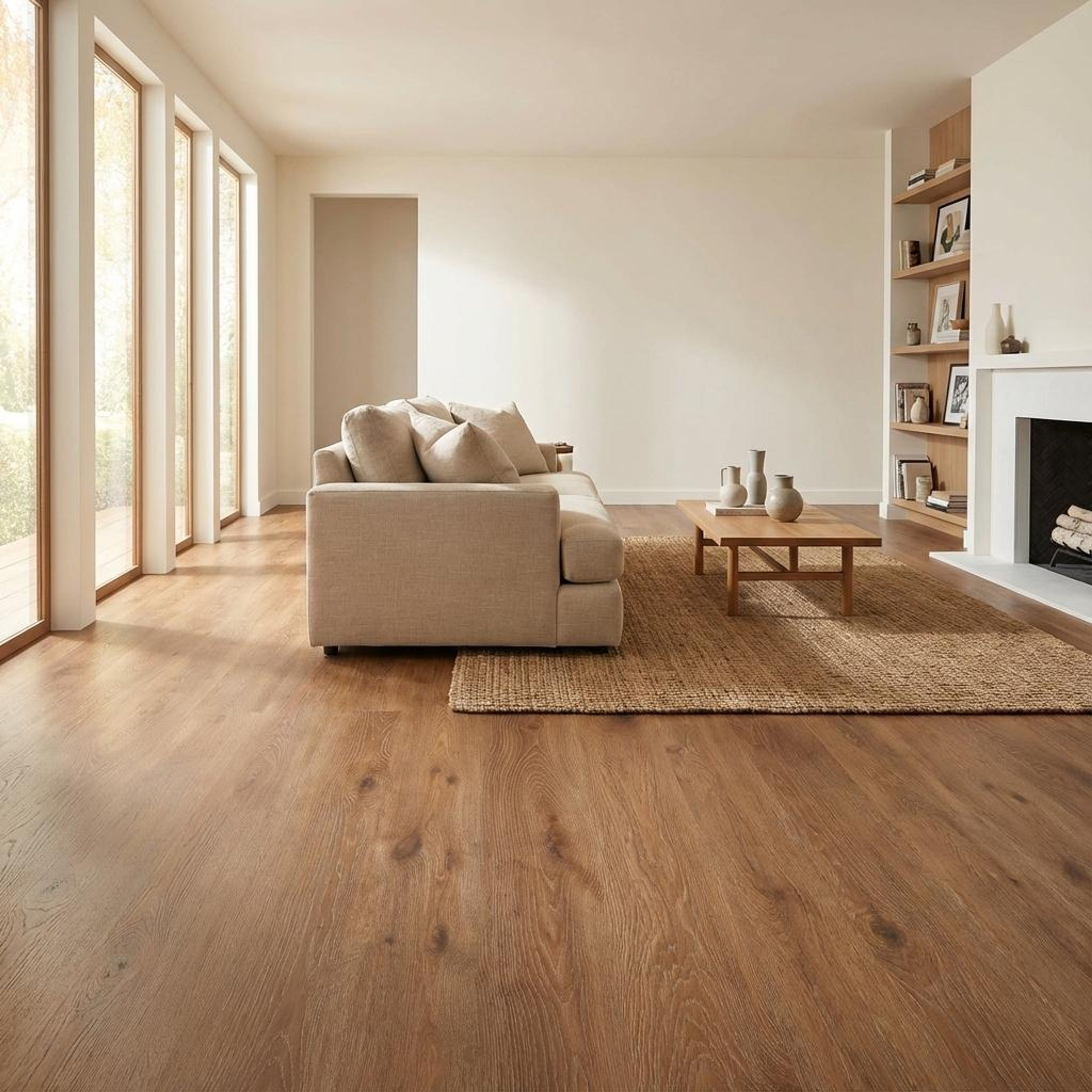 Dakota Natural Wood Plank, Terracotta, Wood, Tiles - Vitrified - Full Body, 4 x 2 ft, 9 mm