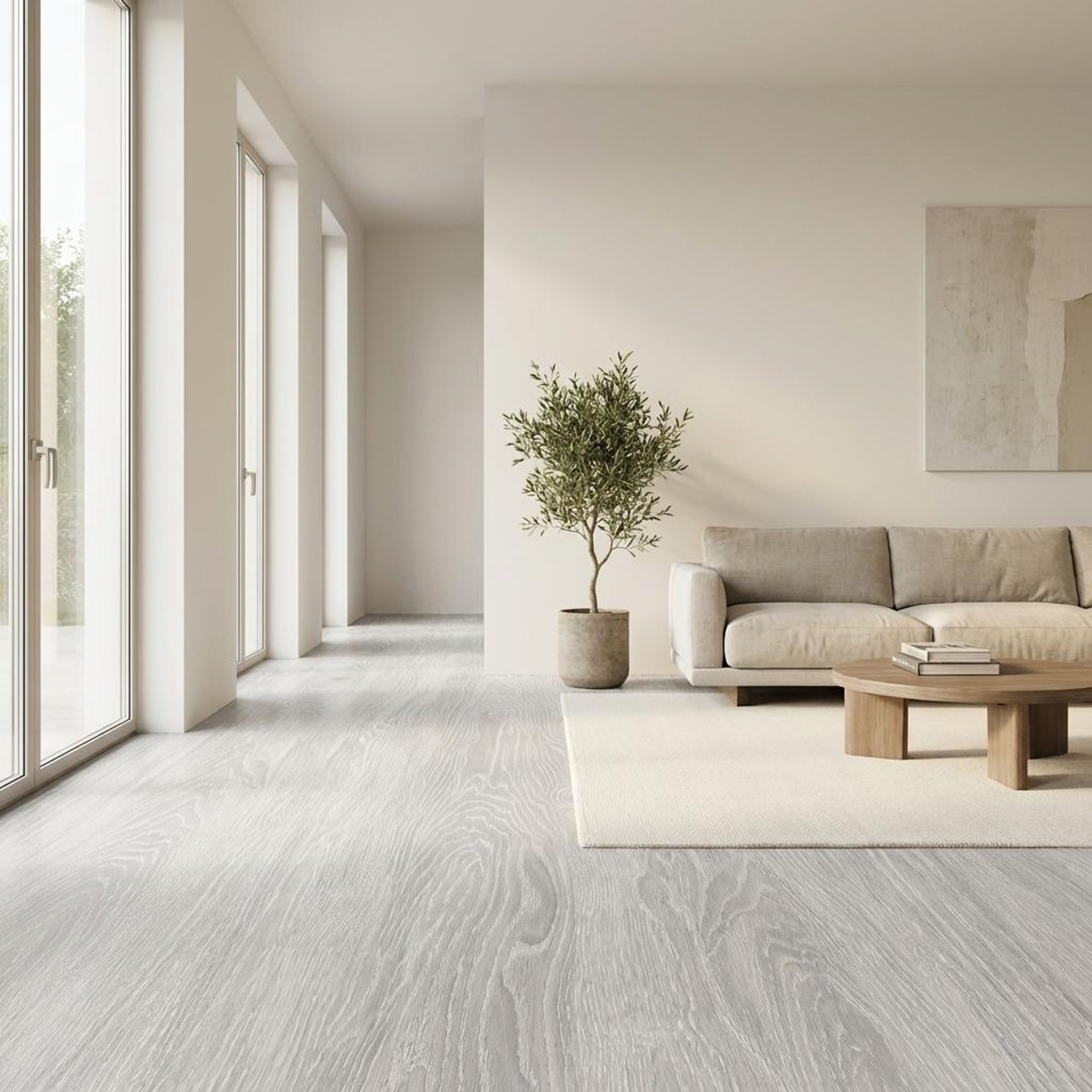 Caldera Grey Wood Plank, Beige, Wood, Tiles - Vitrified - Full Body, 4 x 2 ft, 9 mm