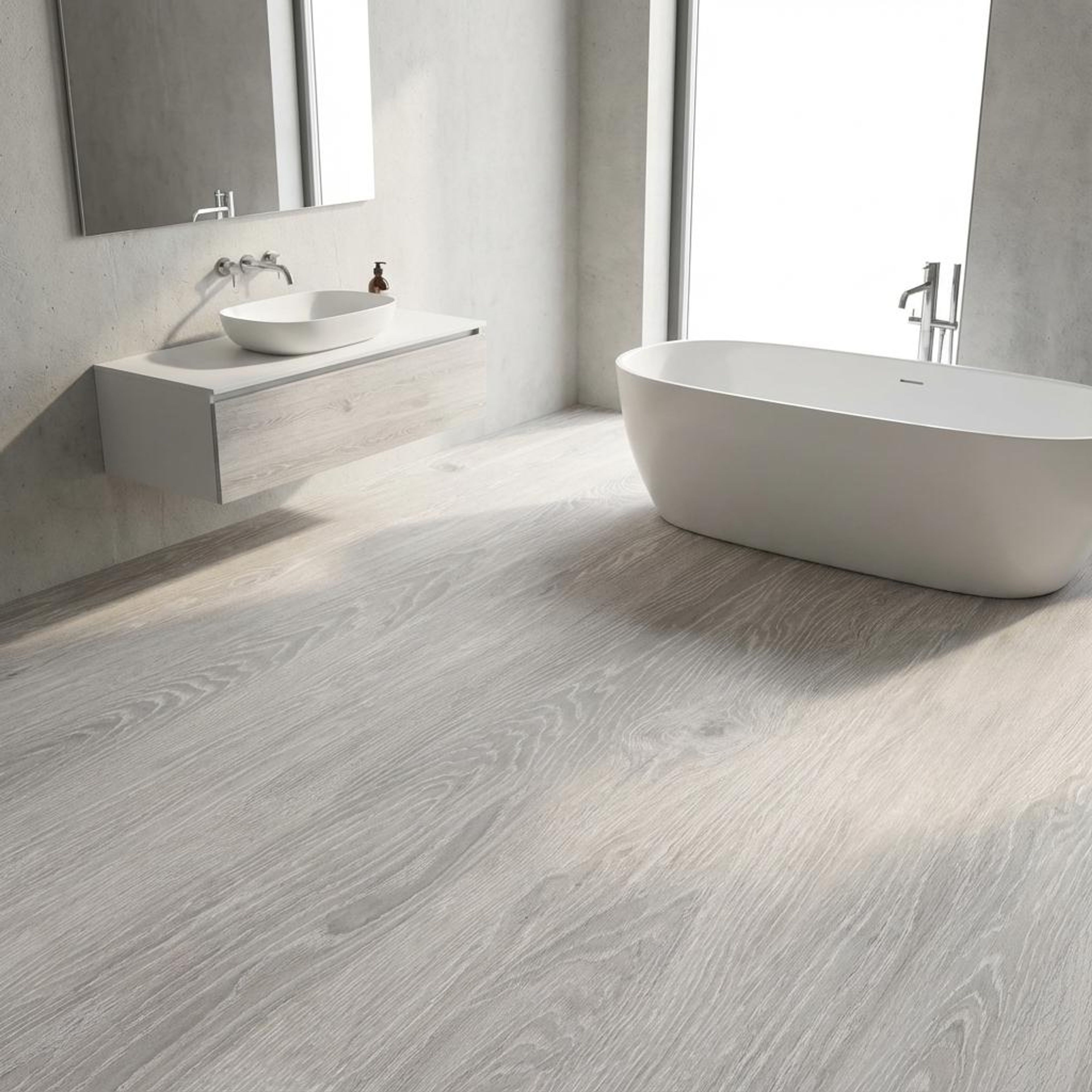 Caldera Grey Wood Plank, Beige, Wood, Tiles - Vitrified - Full Body, 4 x 2 ft, 9 mm