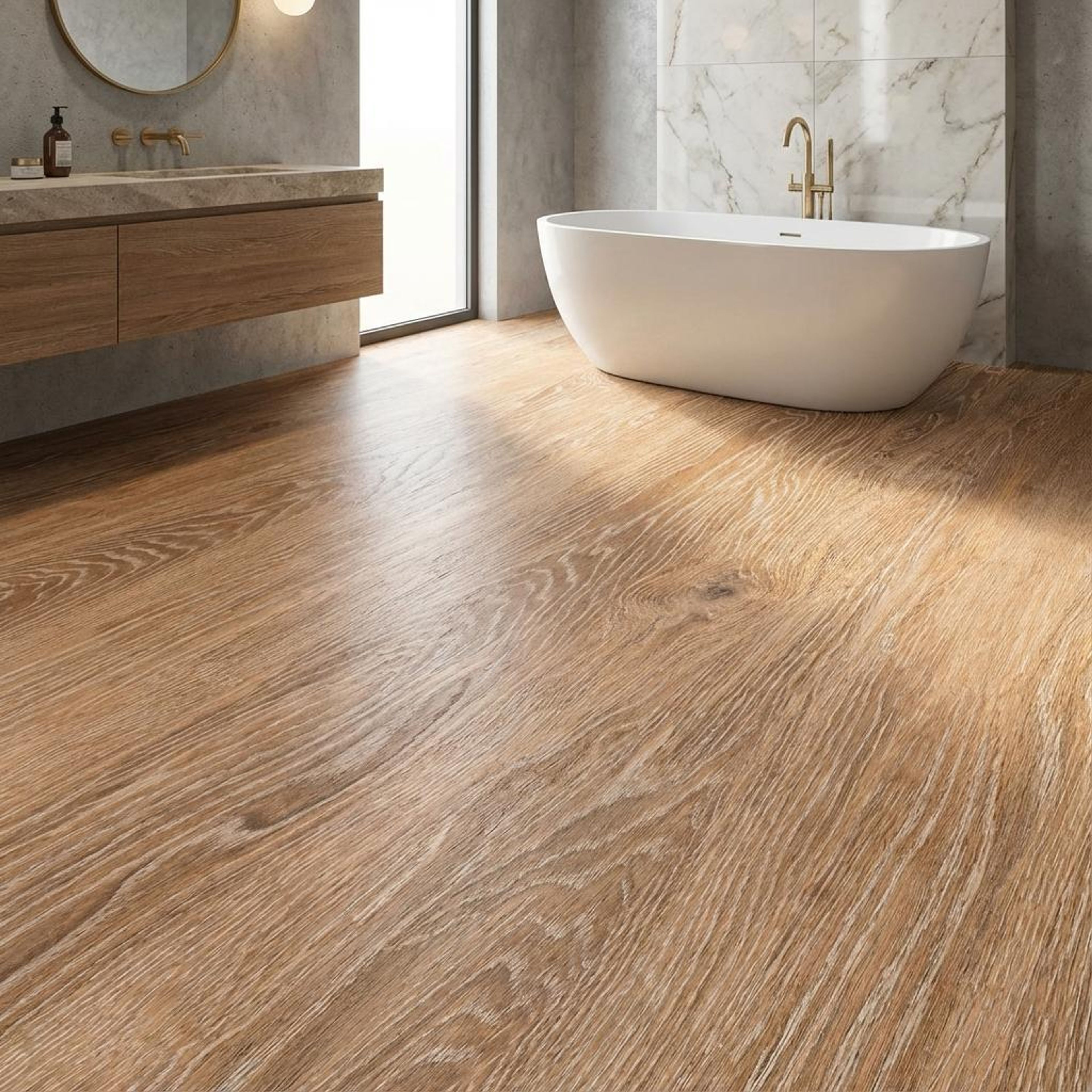 Caldera Amber Wood Plank, Dark Brown, Wood, Tiles - Vitrified - Full Body, 4 x 2 ft, 9 mm