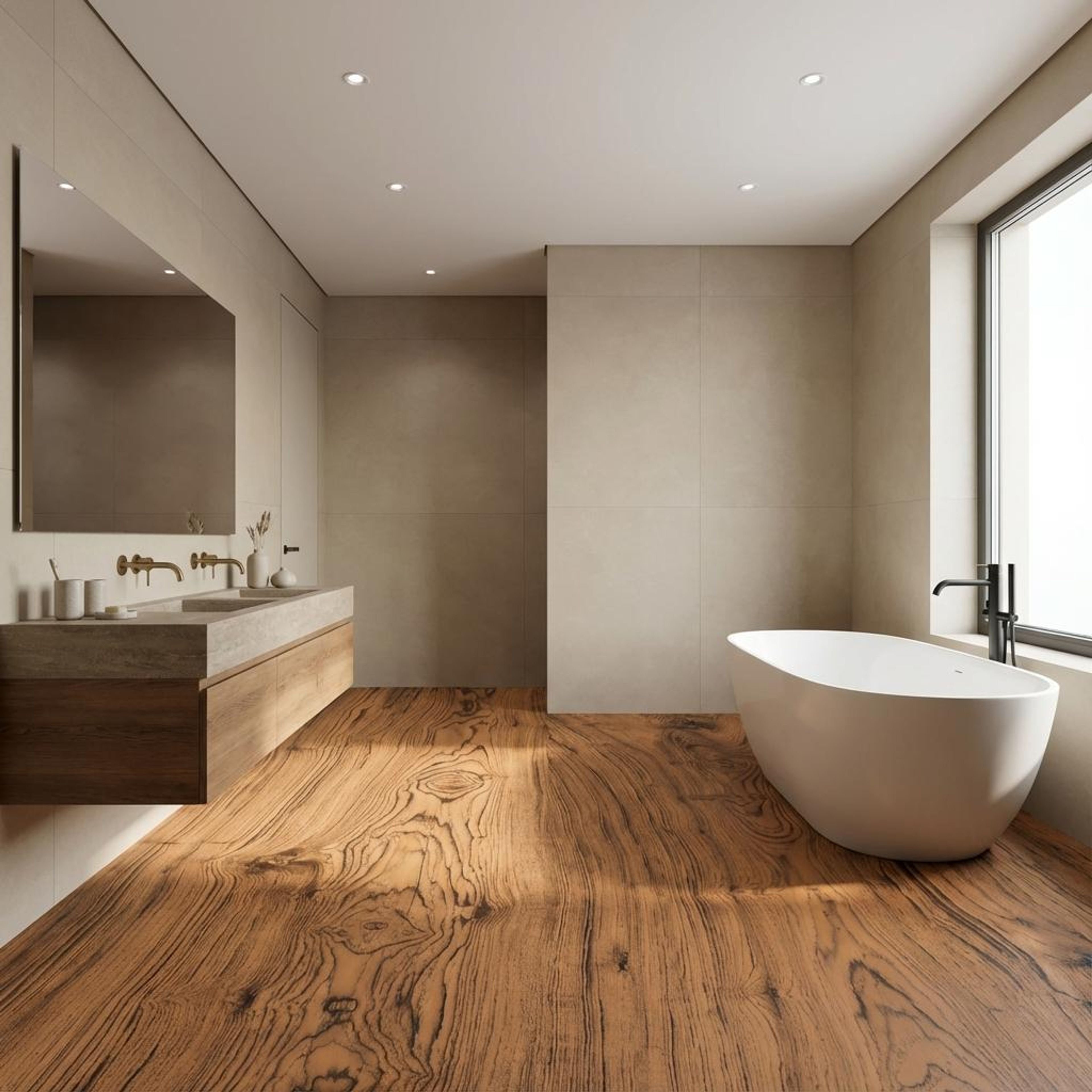 Burma Natural Wood Plank, Dark Brown, Wood, Tiles - Vitrified - Full Body, 4 x 2 ft, 9 mm