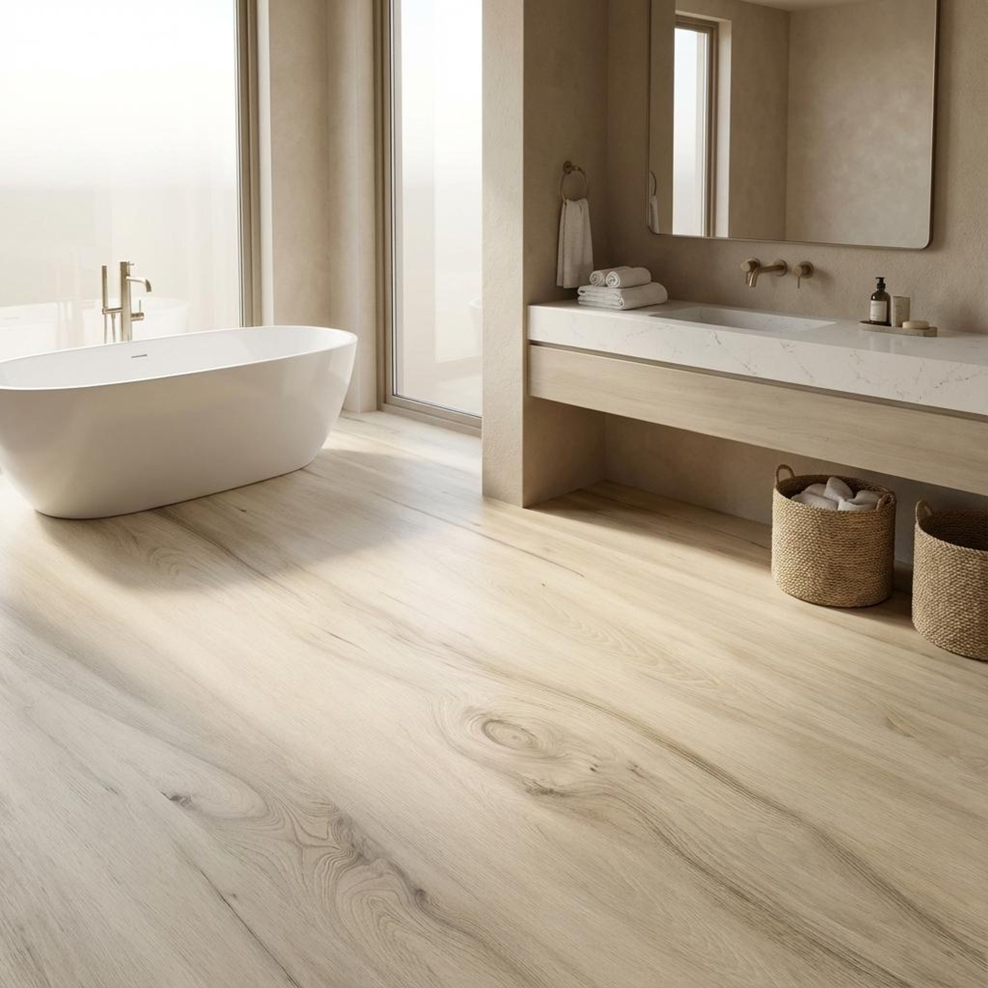Bosco Ivory Wood Plank, Beige, Wood, Tiles - Vitrified - Full Body, 4 x 2 ft, 9 mm