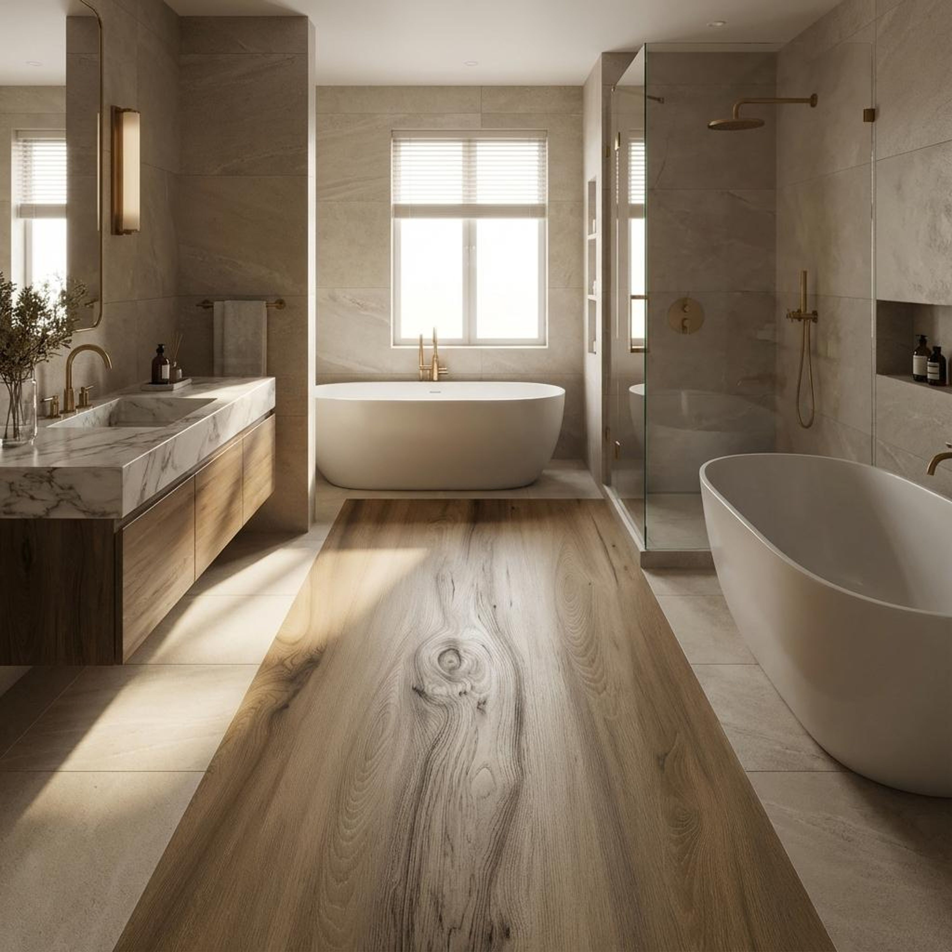 Bosco Beige Wood Plank, Dark Brown, Wood, Tiles - Vitrified - Full Body, 4 x 2 ft, 9 mm
