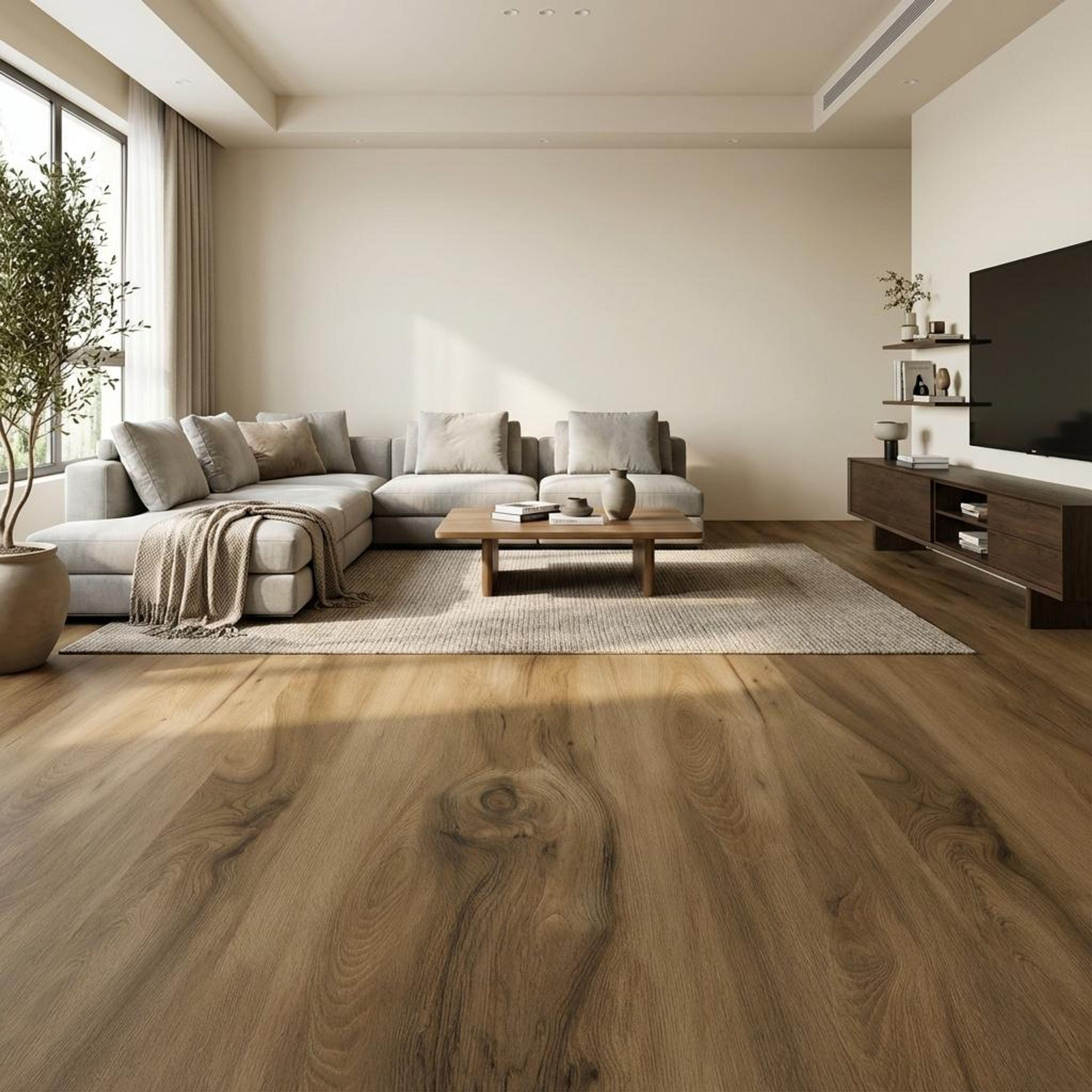 Pine Honey Plank, Dark Brown, Wood, Tiles - Vitrified - Full Body, 4 x 2 ft, 9 mm