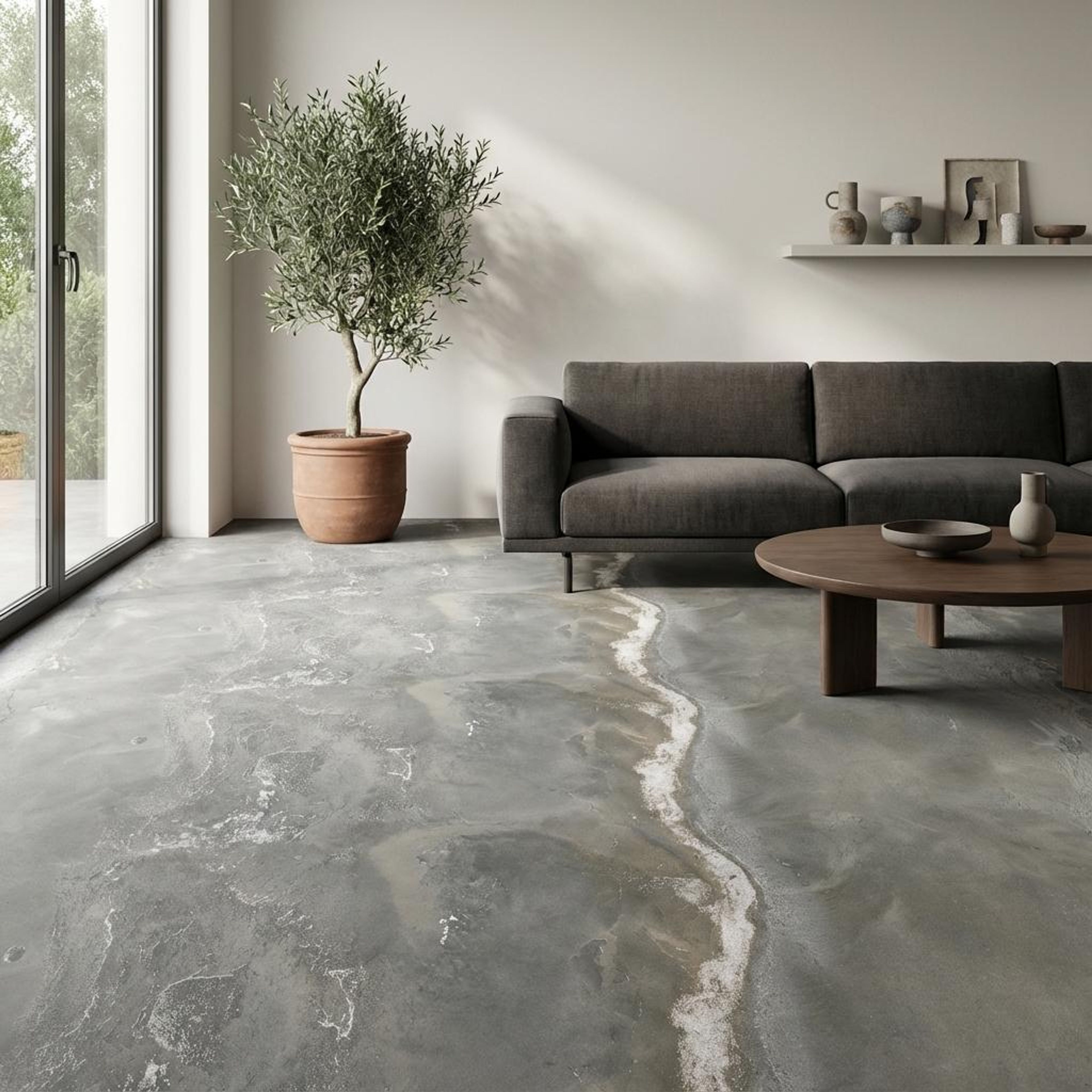 Rockwave Graphite Wood Plank, Medium Grey, Wood, Tiles - Vitrified - Full Body, 4 x 0.6 ft, 9 mm