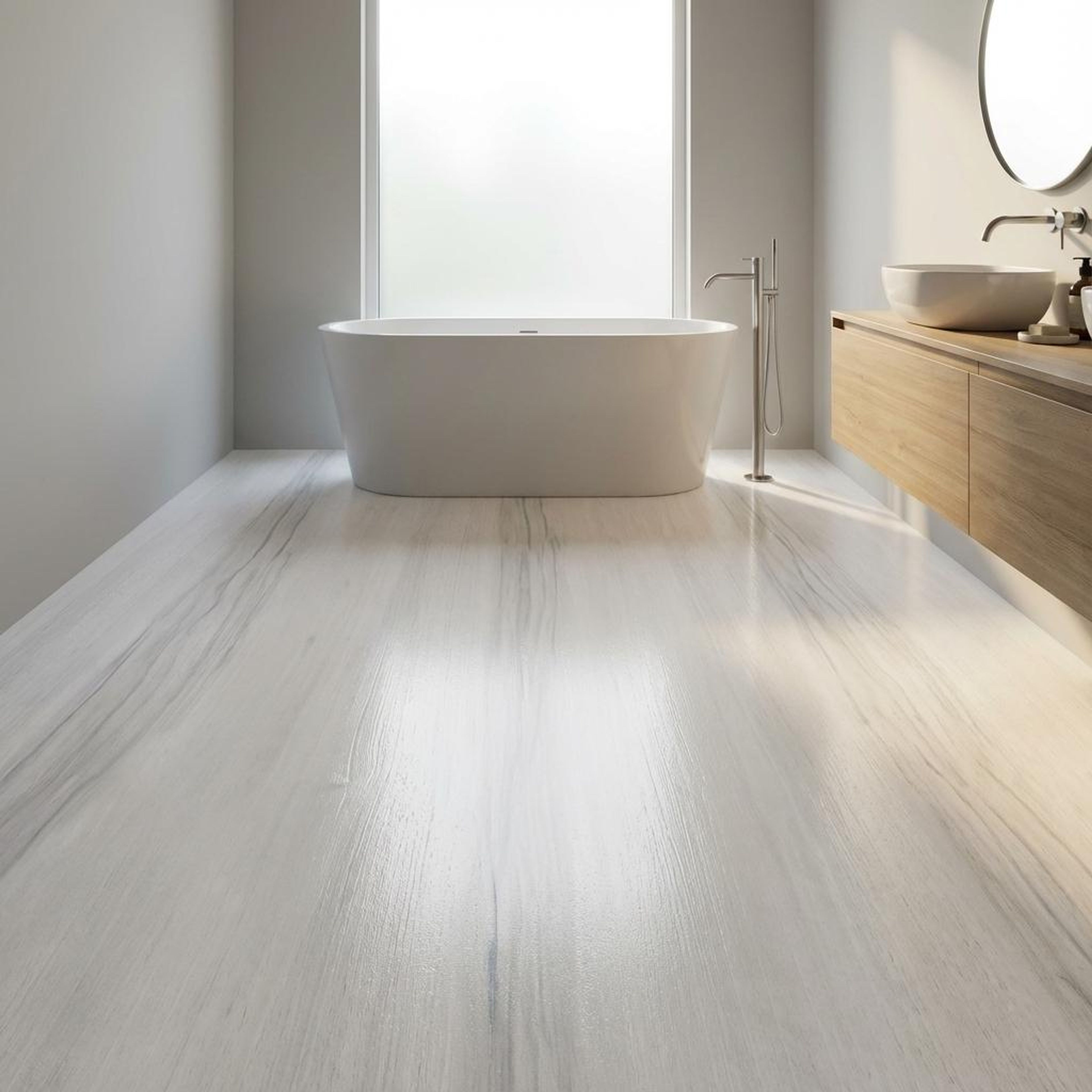 Ash Sterling Plank, Cream, Wood, Tiles - Vitrified - Full Body, 4 x 0.6 ft, 9 mm