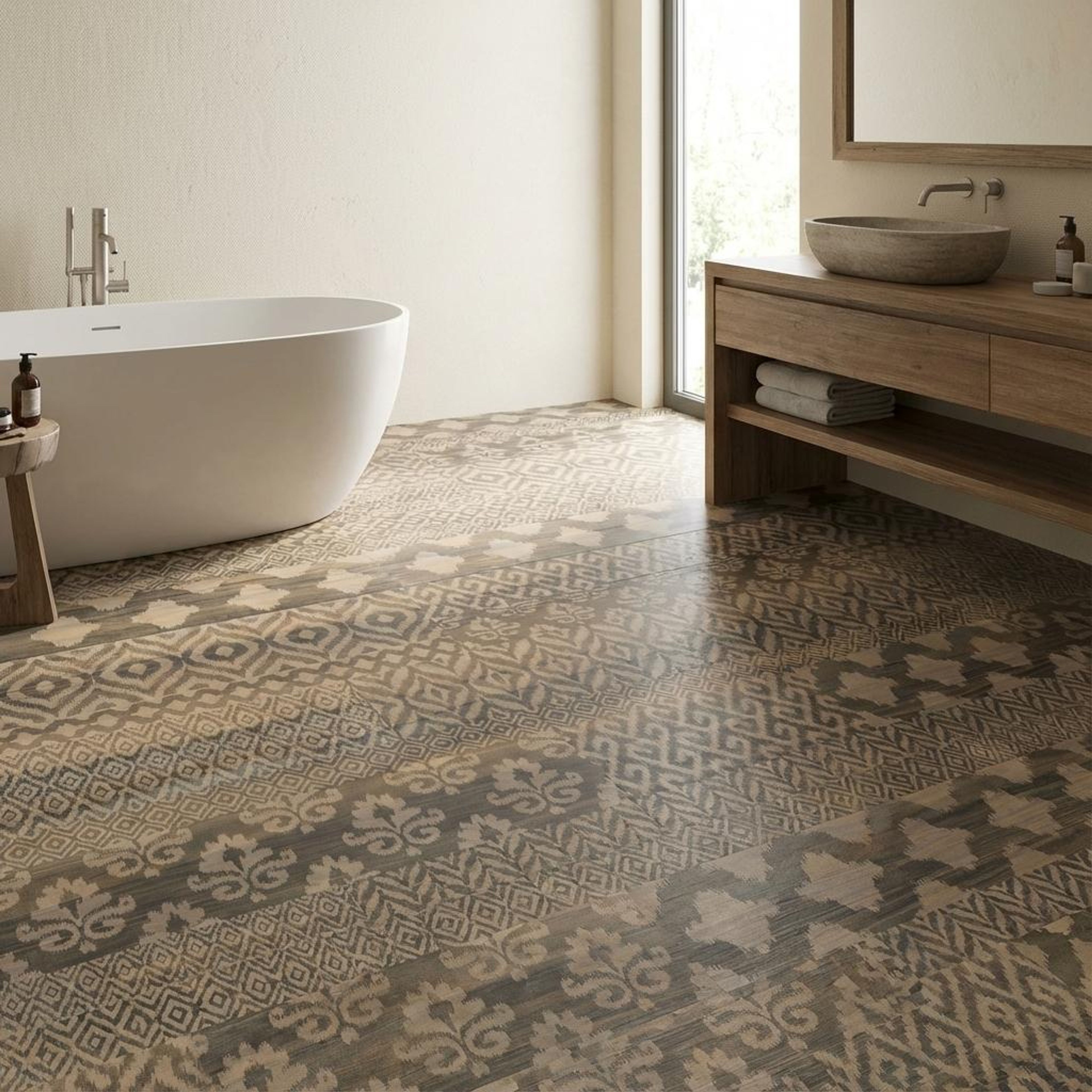 Historic Kiwi Decor Wood Plank, Dark Brown, Wood, Tiles - Vitrified - Full Body, 4 x 0.6 ft, 9 mm