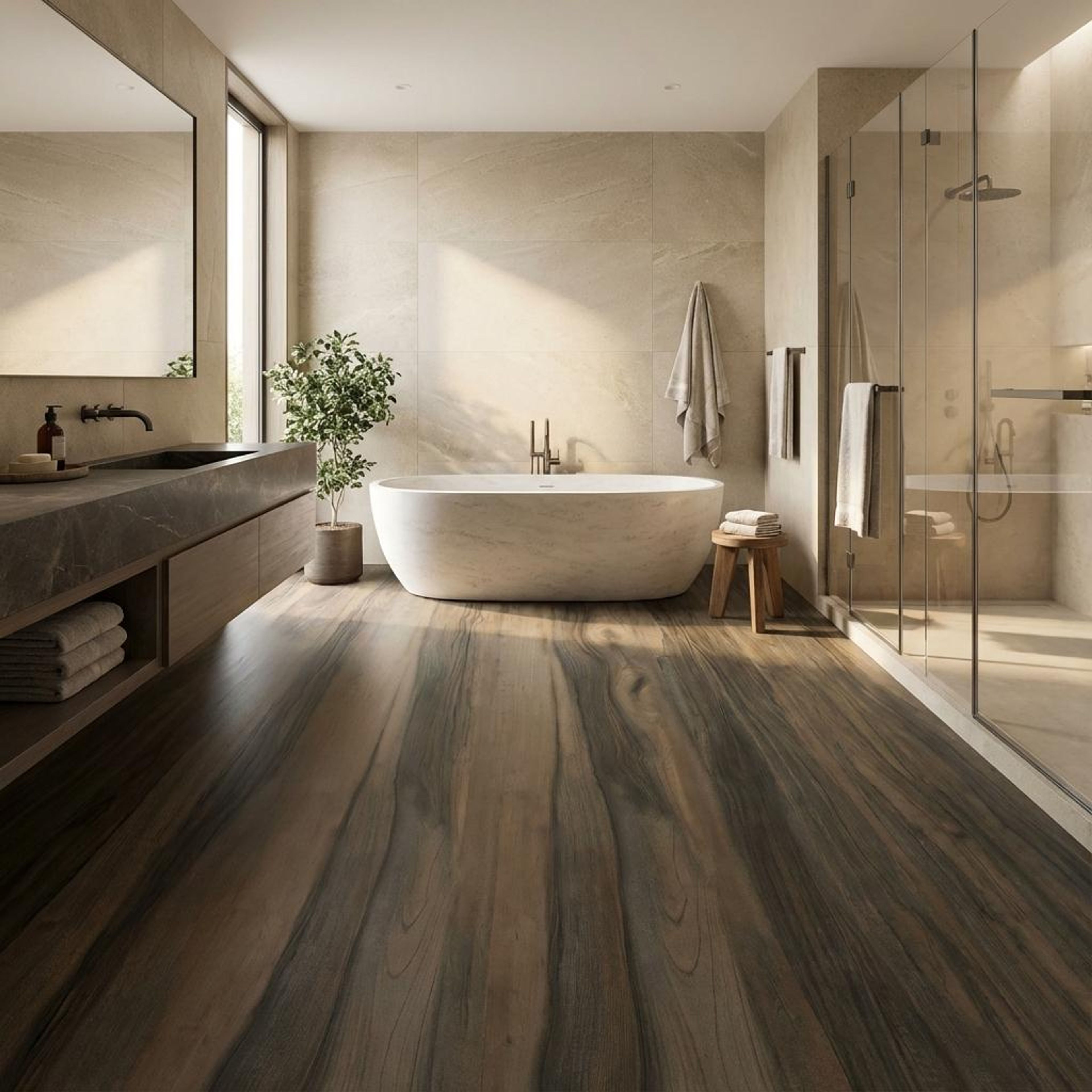 Historic Kiwi Wood Plank, Dark Brown, Wood, Tiles - Vitrified - Full Body, 4 x 0.6 ft, 9 mm