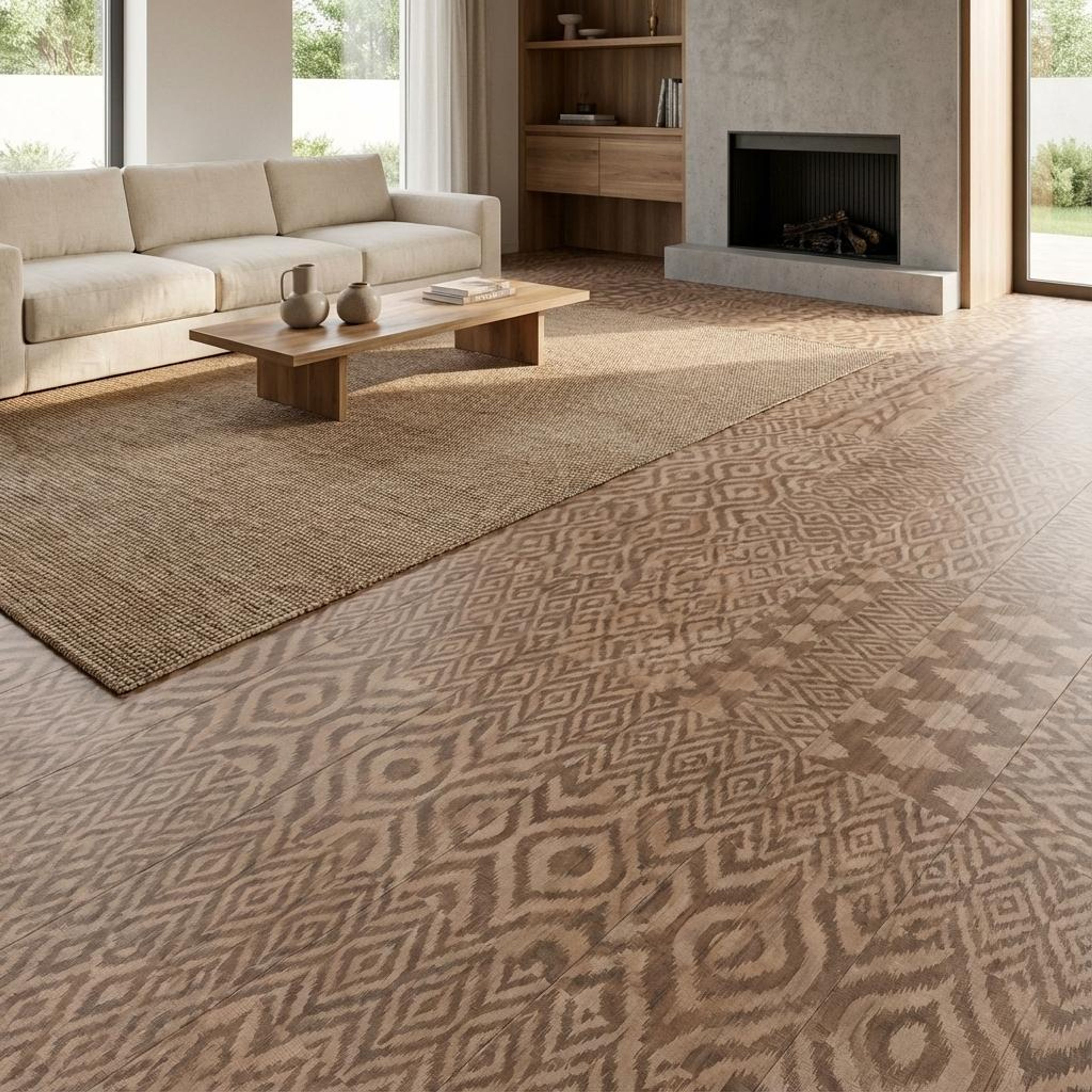 Historic Rosata Decor Wood Plank, Dark Brown, Wood, Tiles - Vitrified - Full Body, 4 x 0.6 ft, 9 mm