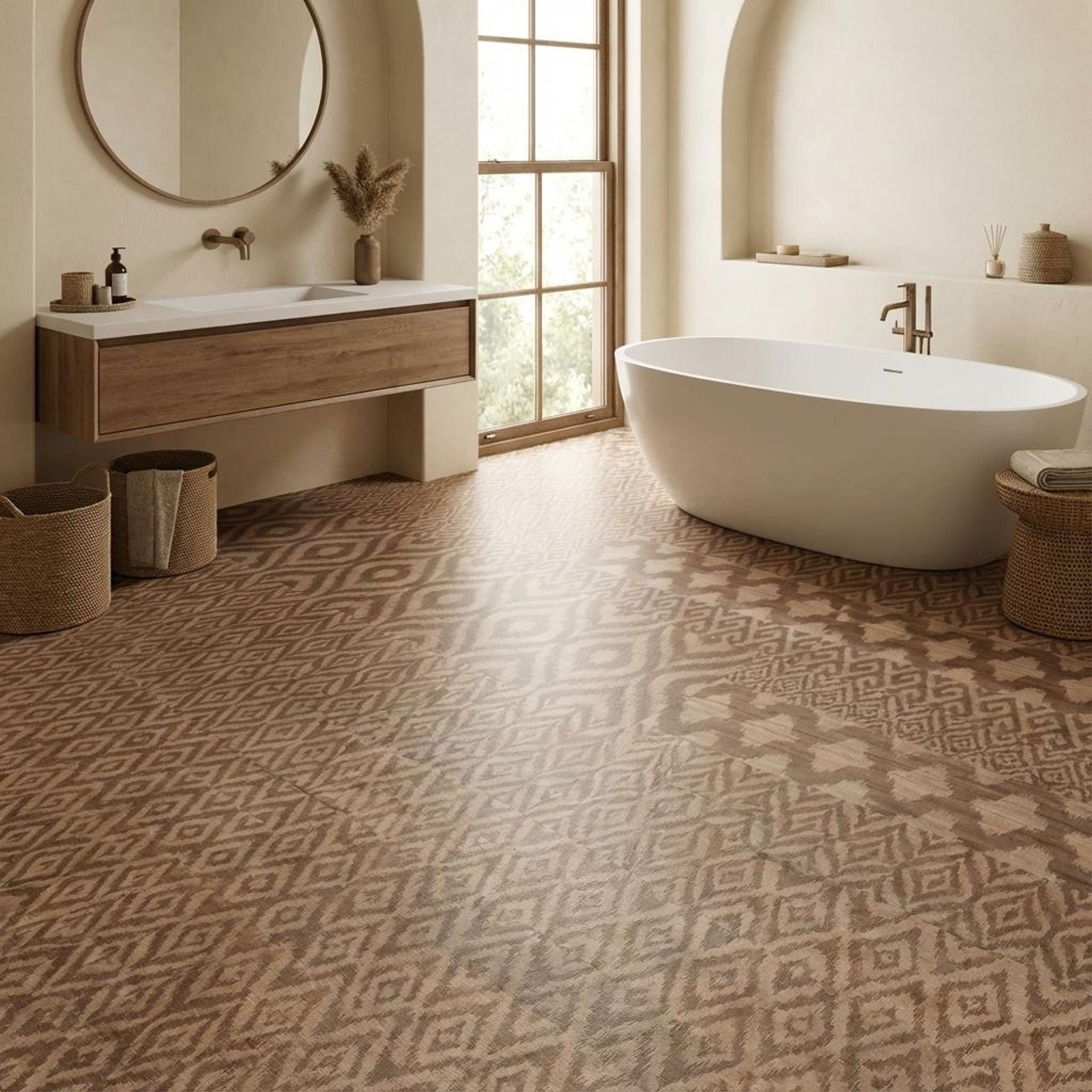 Historic Rosata Decor Wood Plank, Dark Brown, Wood, Tiles - Vitrified - Full Body, 4 x 0.6 ft, 9 mm