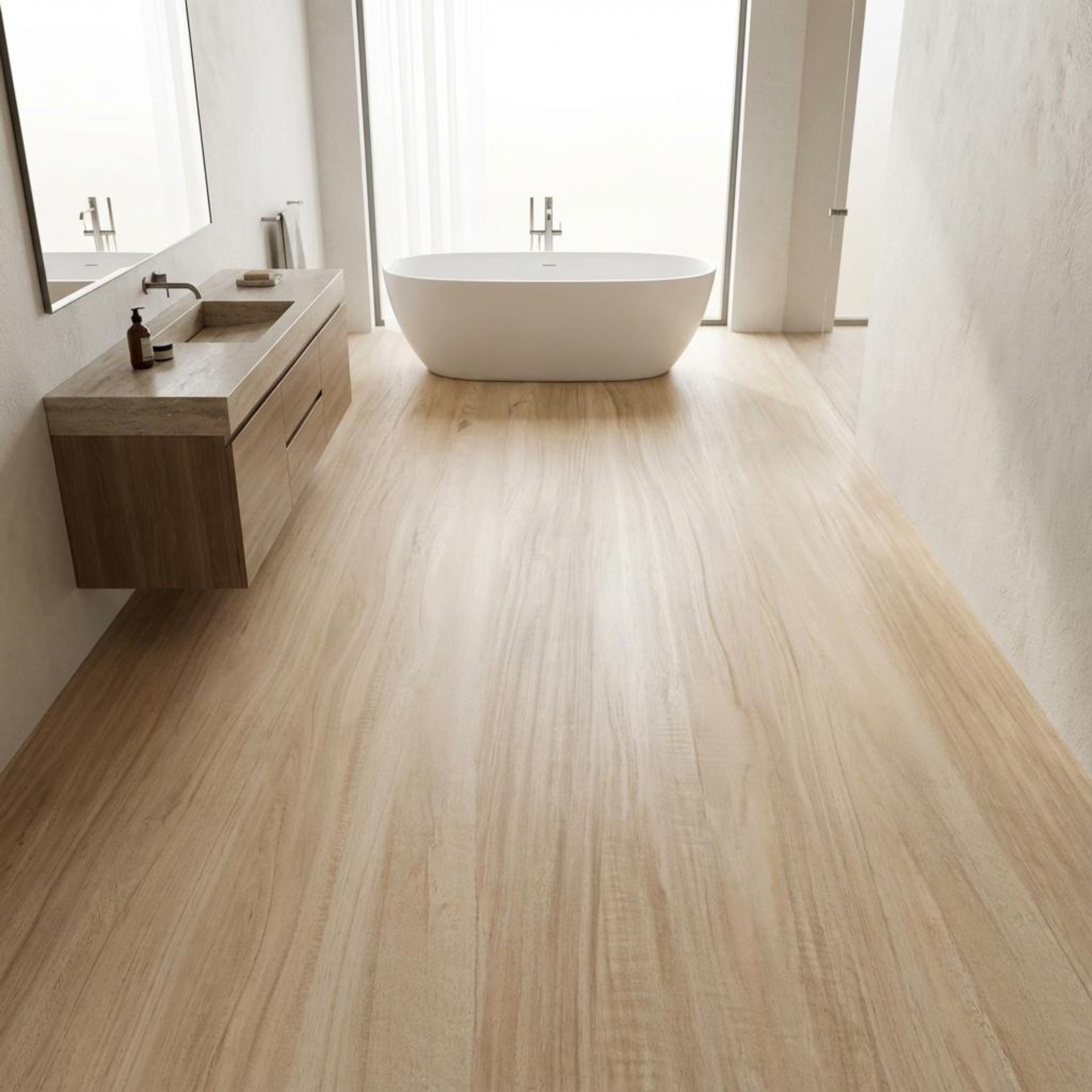 Historic Pearl Wood Plank, Warm White, Wood, Tiles - Vitrified - Full Body, 4 x 0.6 ft, 9 mm