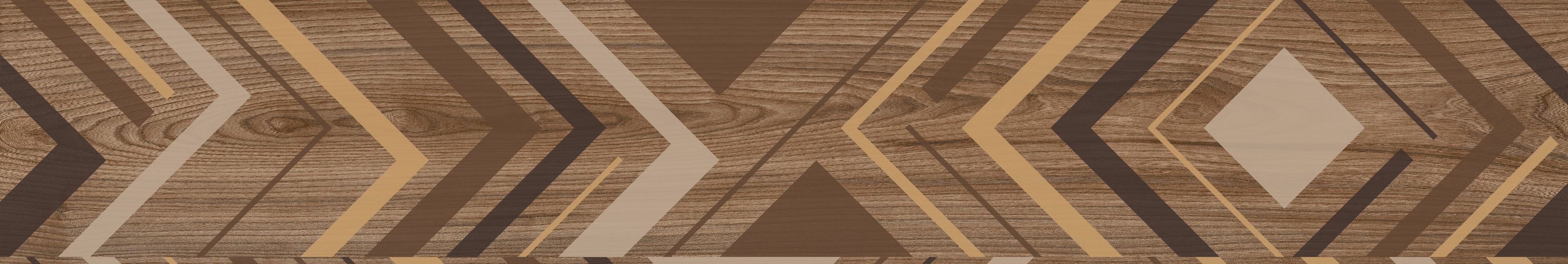 Vibes Brown Decor Wood Plank, Dark Brown, Wood, Tiles - Vitrified - Full Body, 4 x 0.6 ft, 9 mm