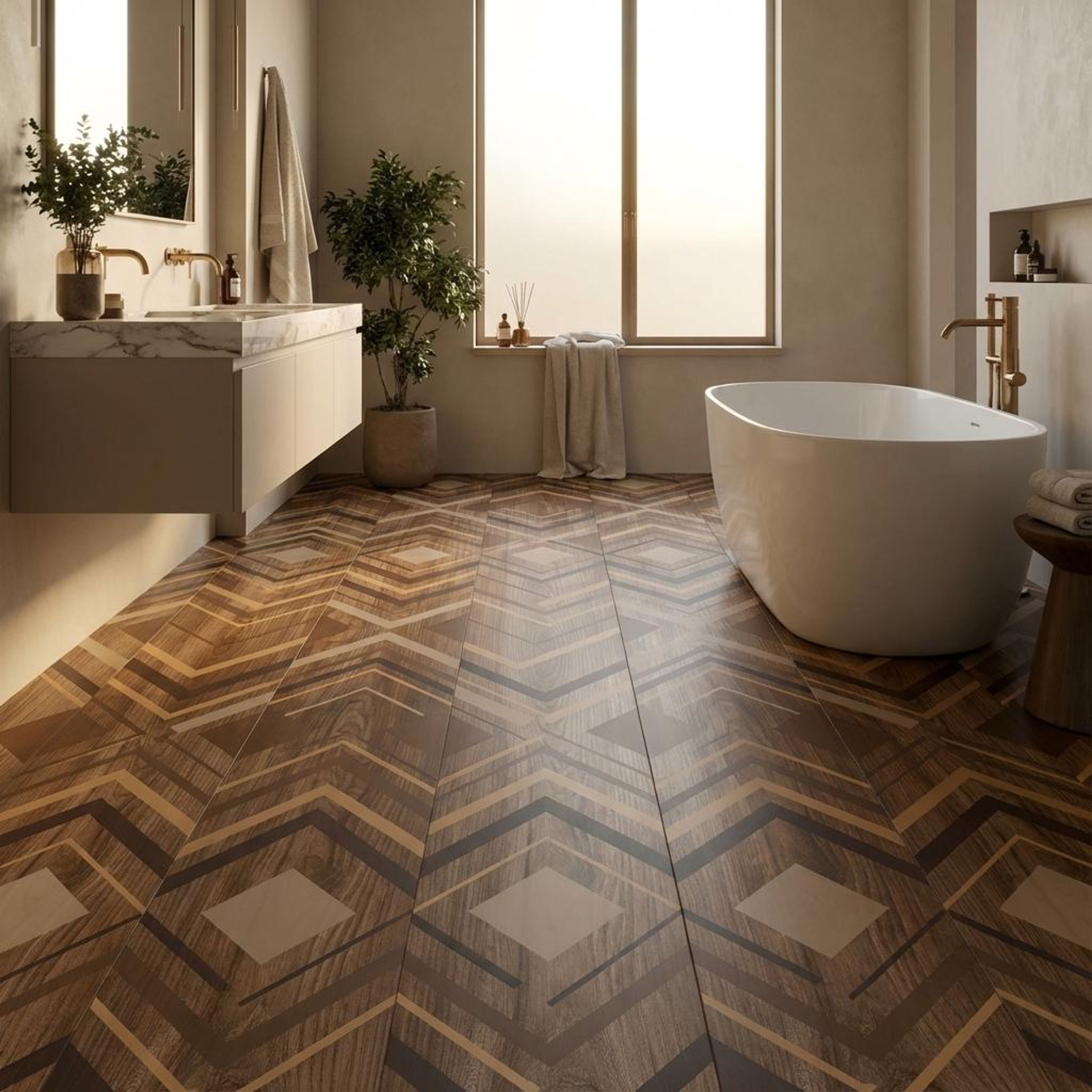 Vibes Brown Decor Wood Plank, Dark Brown, Wood, Tiles - Vitrified - Full Body, 4 x 0.6 ft, 9 mm