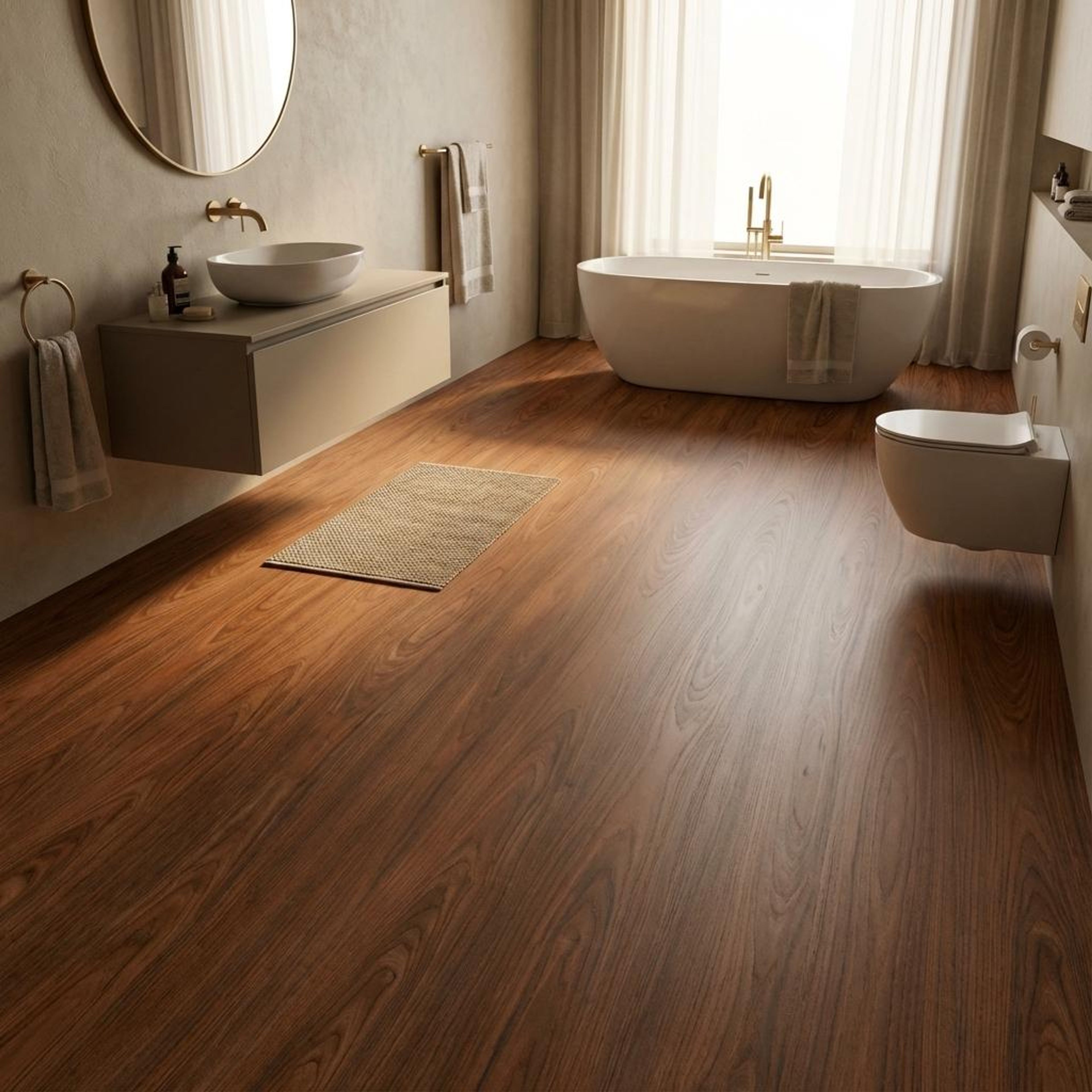 Vibes Ochre Wood Plank, Dark Brown, Wood, Tiles - Vitrified - Full Body, 4 x 0.6 ft, 9 mm