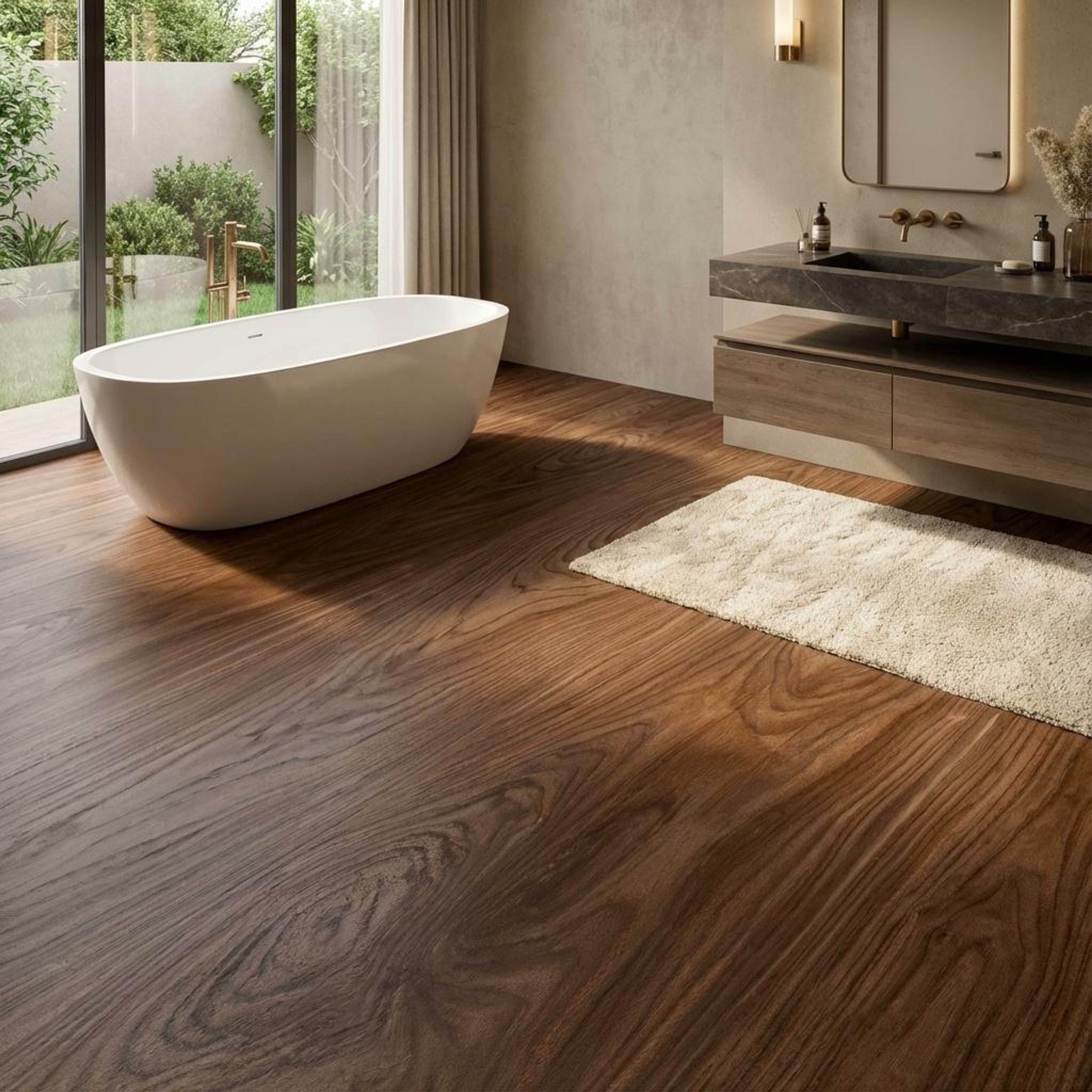 Wonder Tree Bark Wood Plank, Dark Brown, Wood, Tiles - Vitrified - Full Body, 4 x 0.6 ft, 9 mm