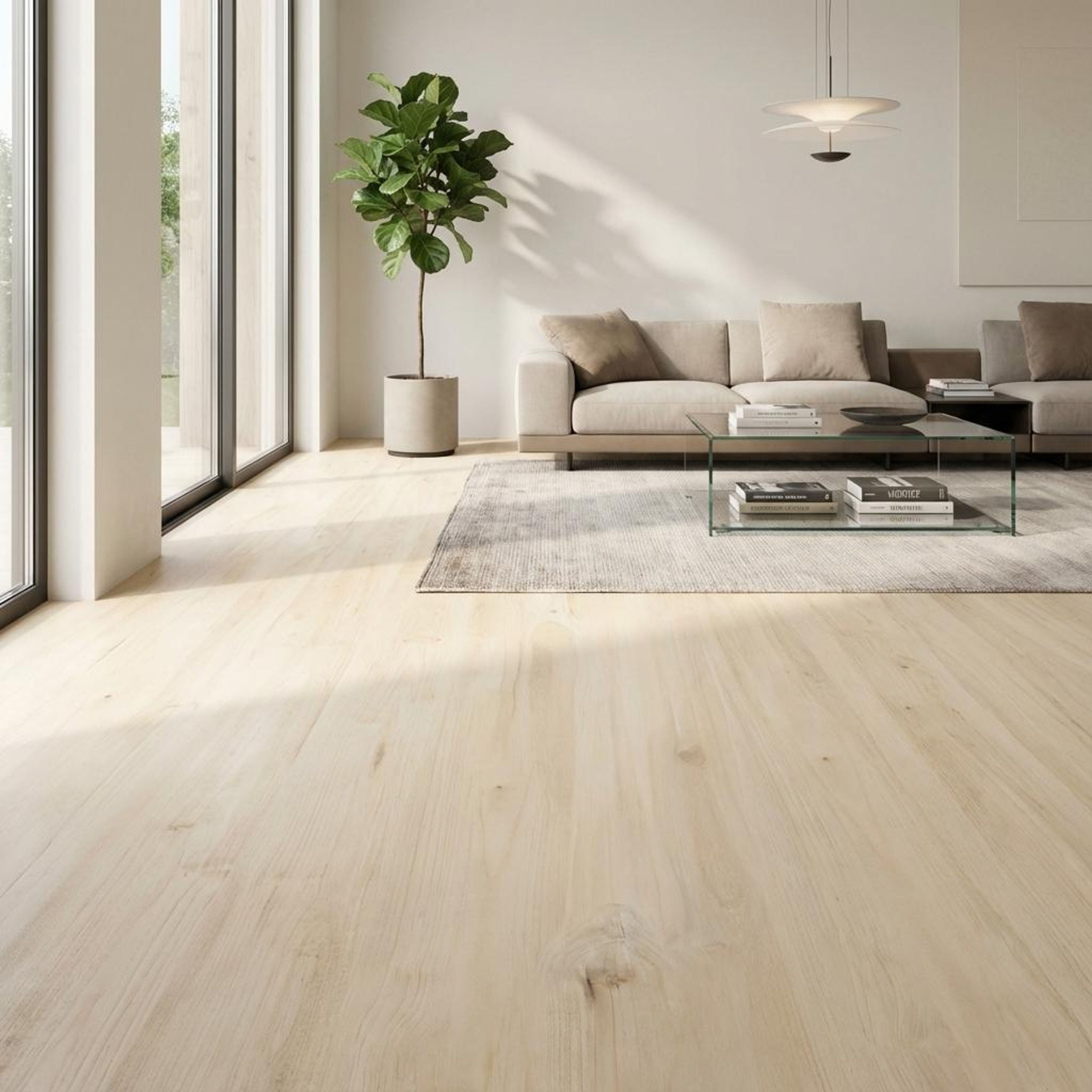 Oak Crème Plank, Beige, Wood, Tiles - Vitrified - Full Body, 4 x 0.6 ft, 9 mm