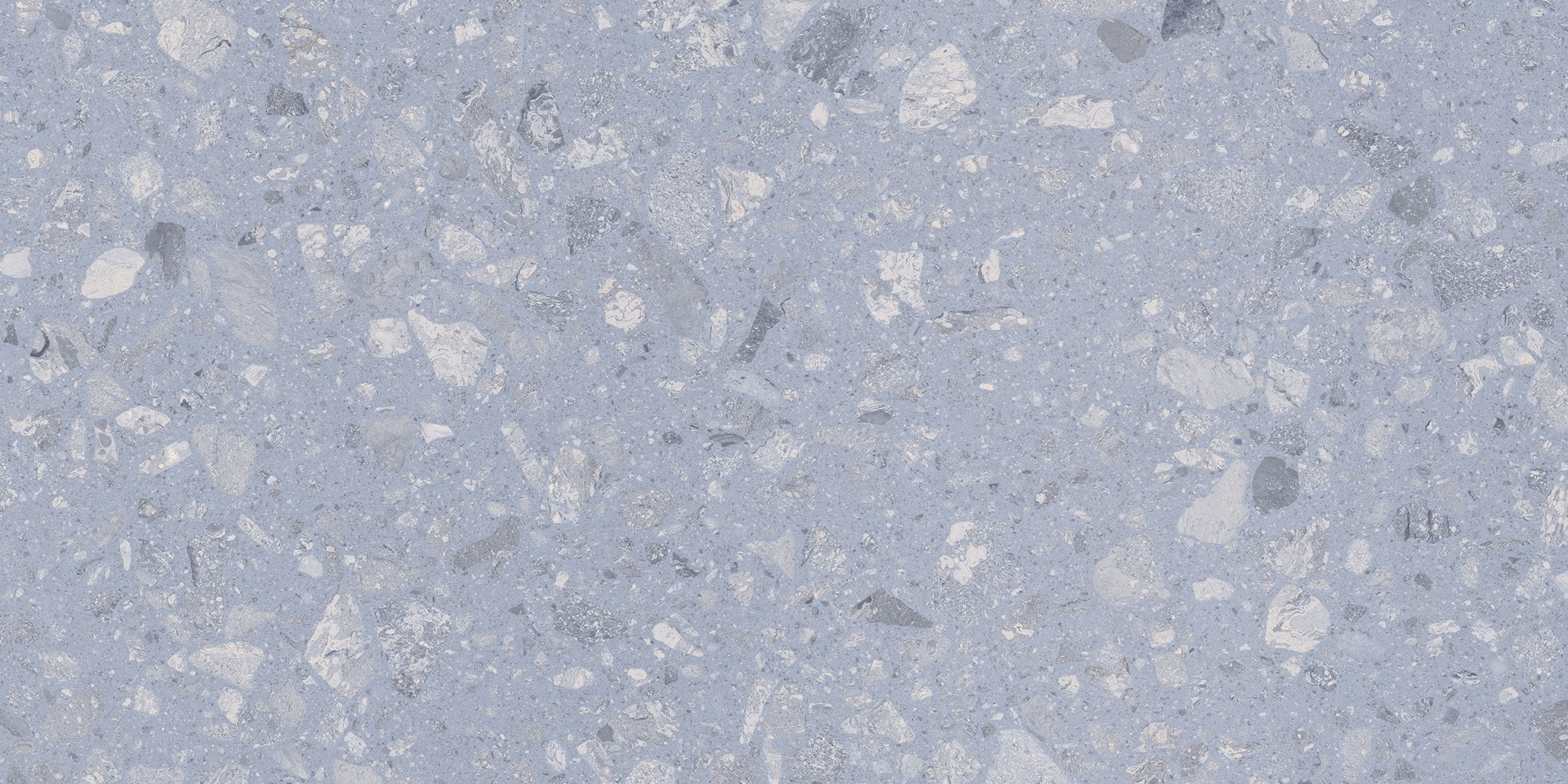 Fleck Viola Terrazzo, Light Grey, Terrazzo, Tiles - Vitrified - Full Body, 4 x 2 ft, 9 mm