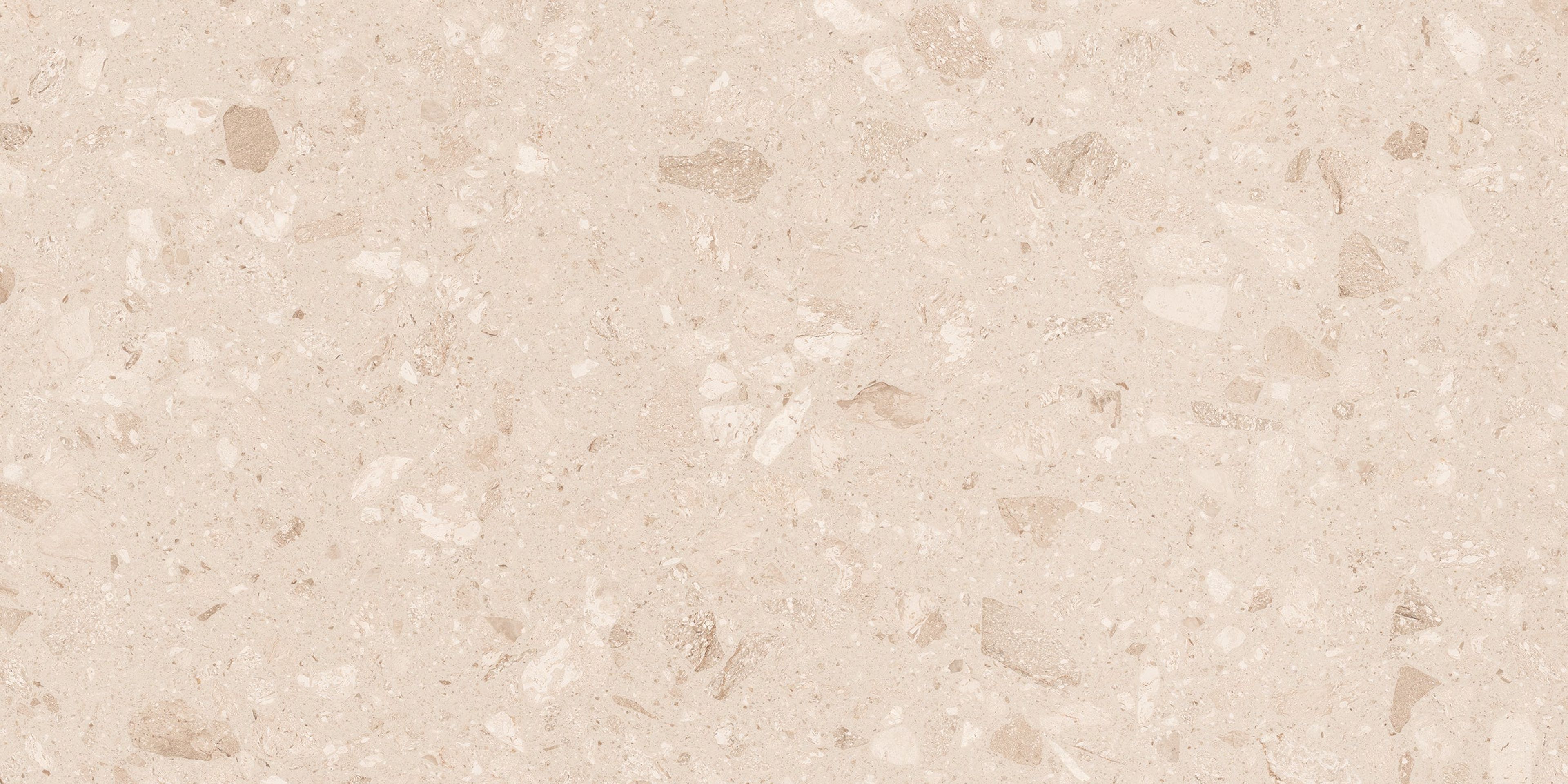 Fleck Beige Terrazzo, Beige, Terrazzo, Tiles - Vitrified - Full Body, 4 x 2 ft, 9 mm