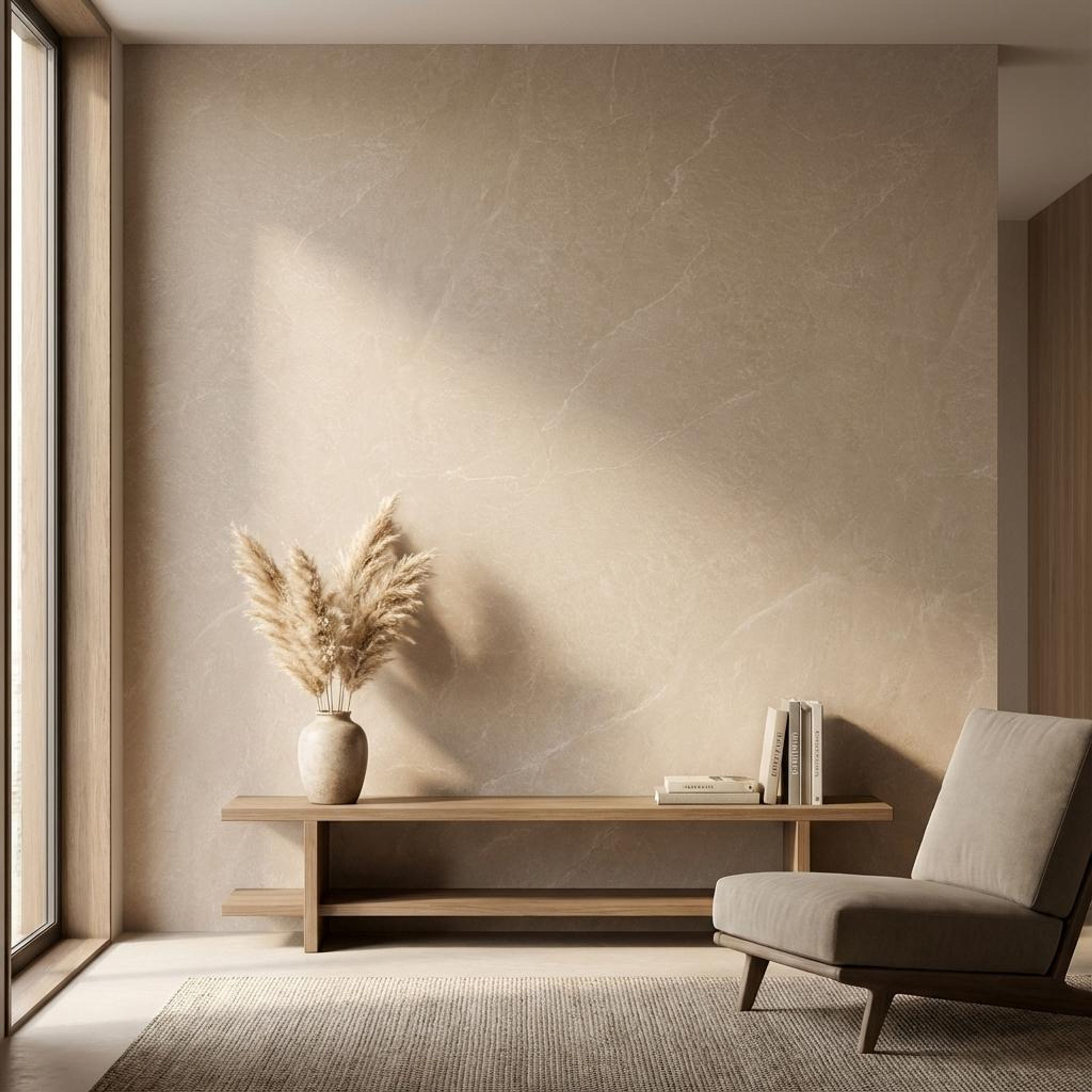 Runa Champagne, Medium Grey, Stone, Tiles - Ceramic, 4 x 2 ft, 9 mm