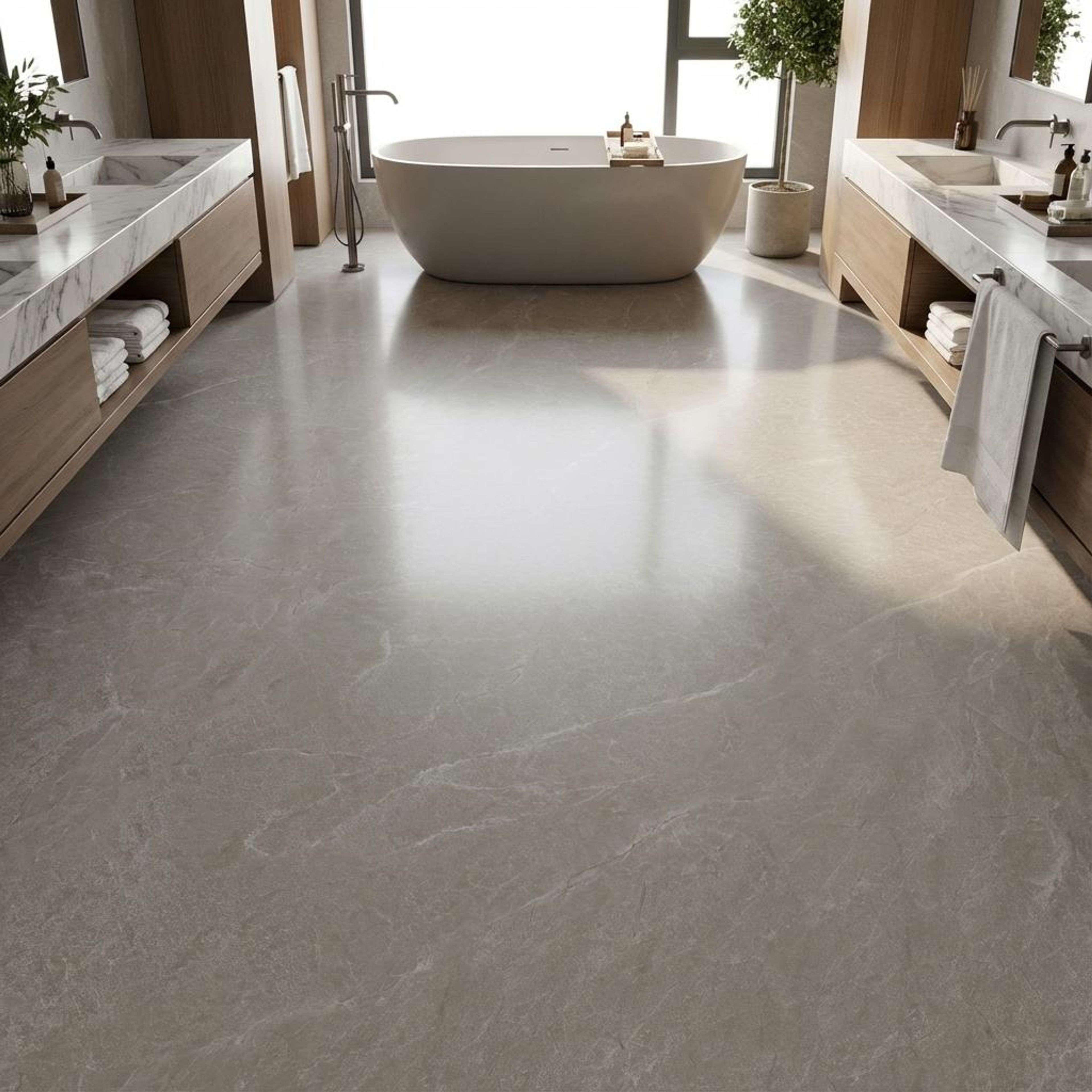 Runa Grigio, Medium Grey, Stone, Tiles - Ceramic, 4 x 2 ft, 9 mm