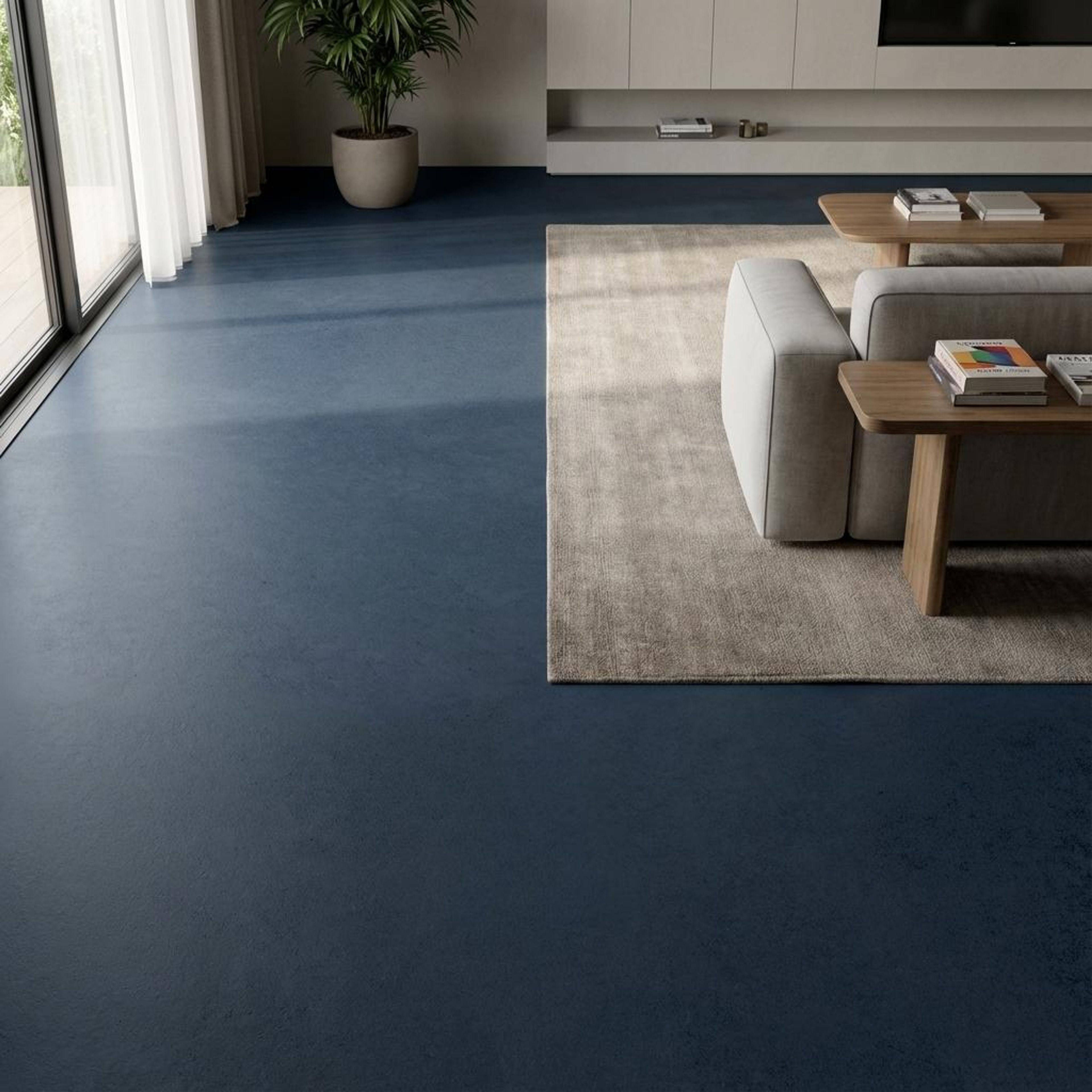 Icona Azul, Navy Blue, Stone, Tiles - Ceramic, 4 x 2 ft, 8.5 mm