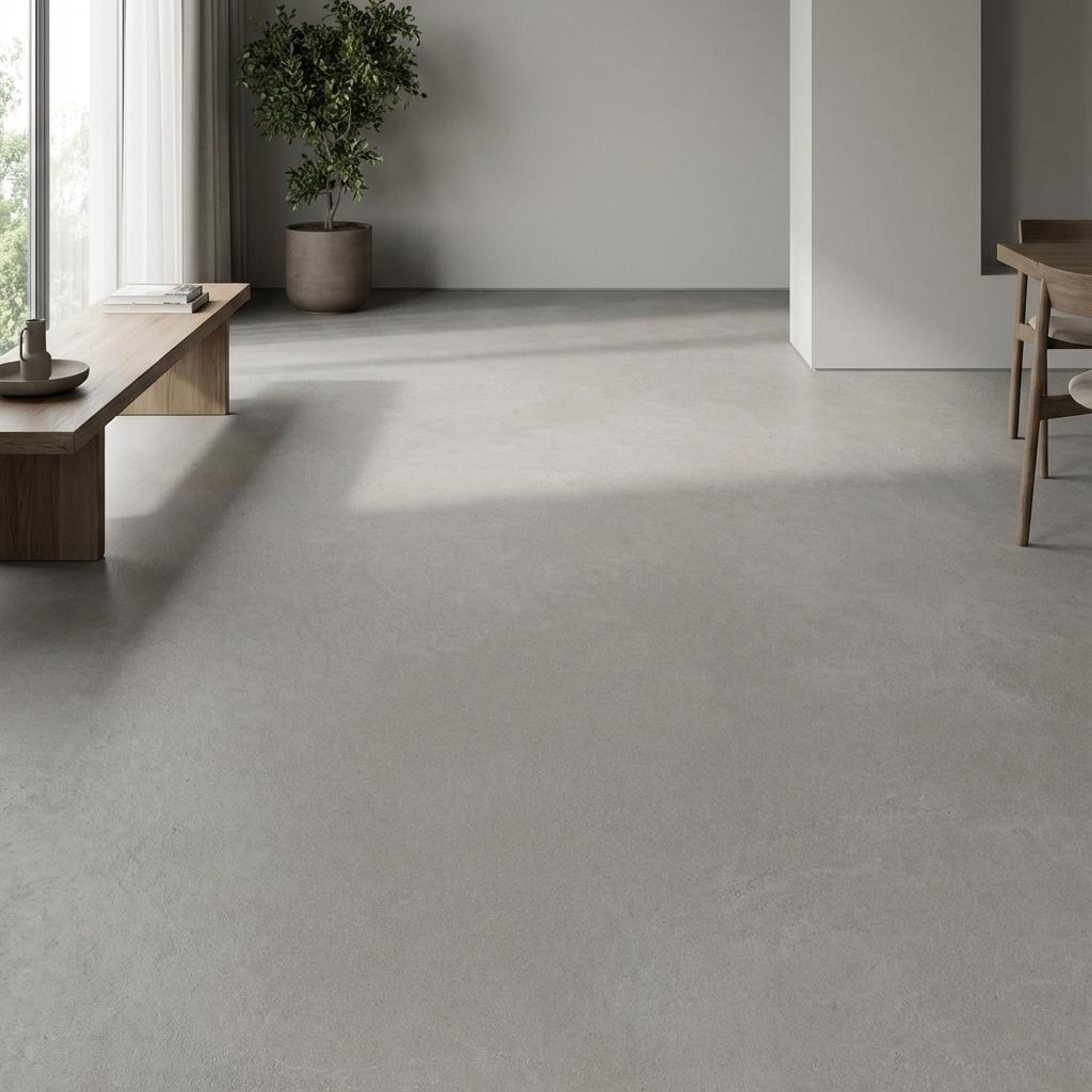 Icona Sterling, Medium Grey, Stone, Tiles - Ceramic, 4 x 2 ft, 8.5 mm