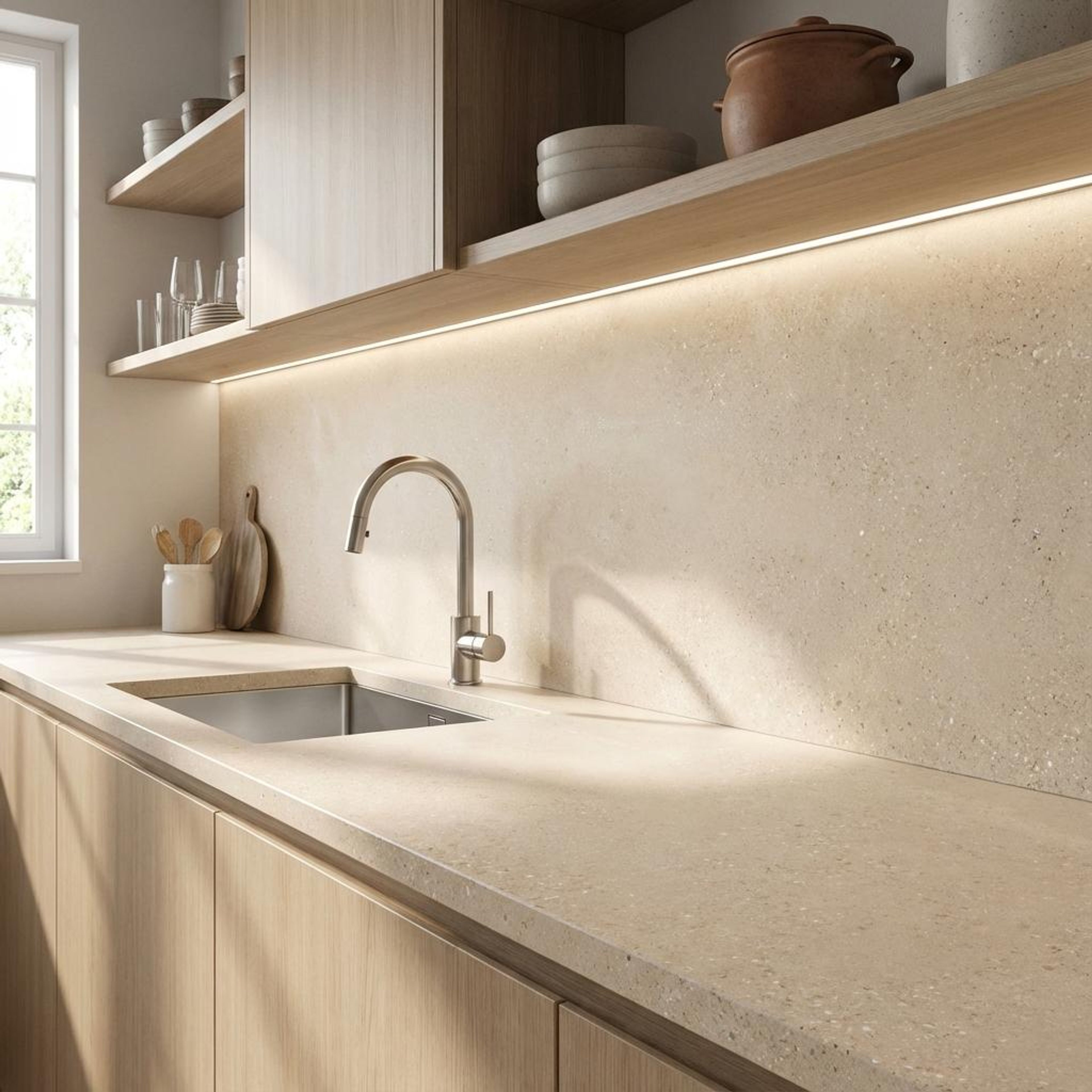 Stonex Champagne, Beige, Stone, Tiles - Vitrified - Full Body, 4 x 2 ft, 9 mm